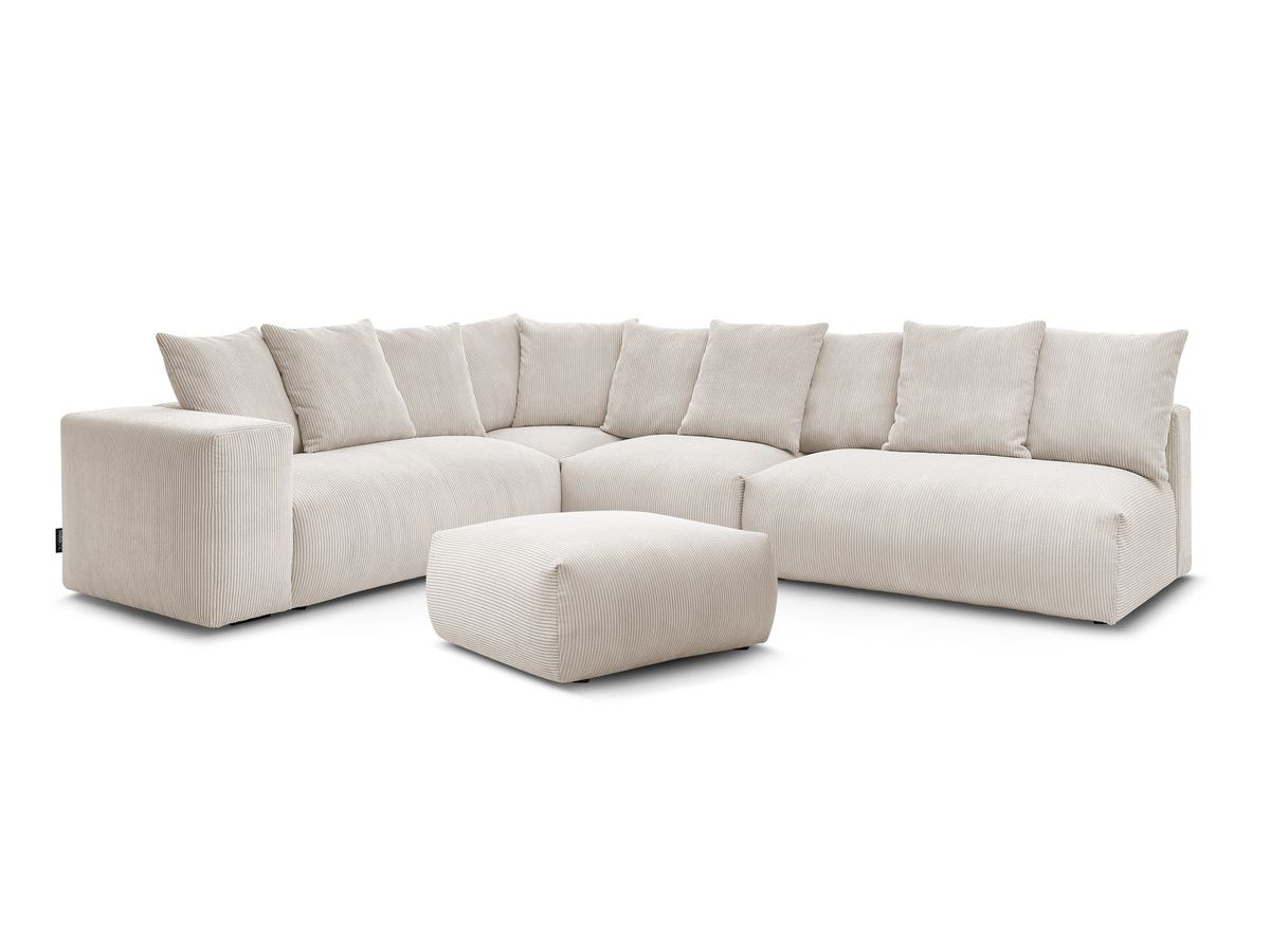 Bobochic Voltaire Ecksofa mit Pouf 322 × 268 cm