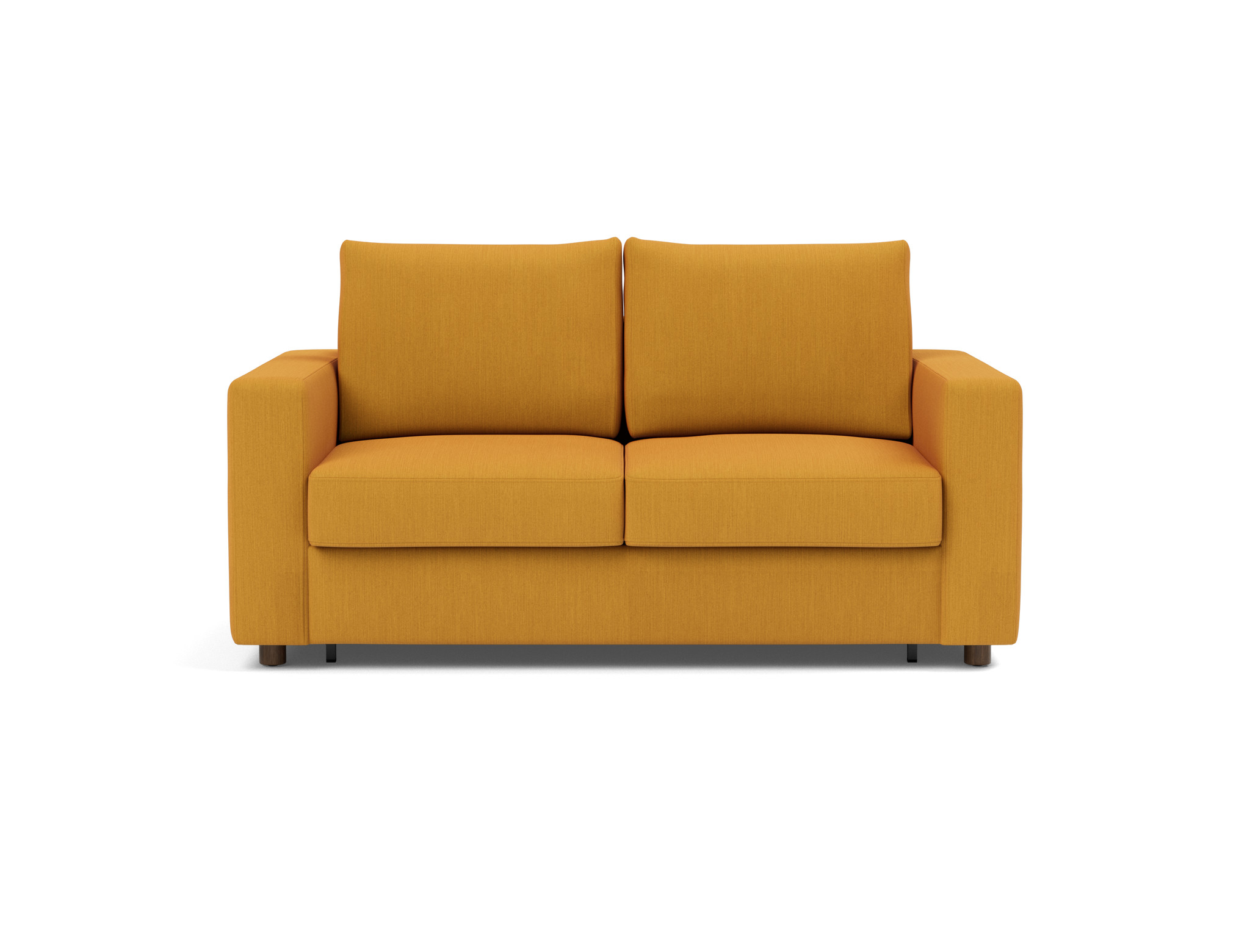 Schlafsofa Neah mit Standard-Armlehnen 140 Flachgewebe Elegance 507-Burned-Curry