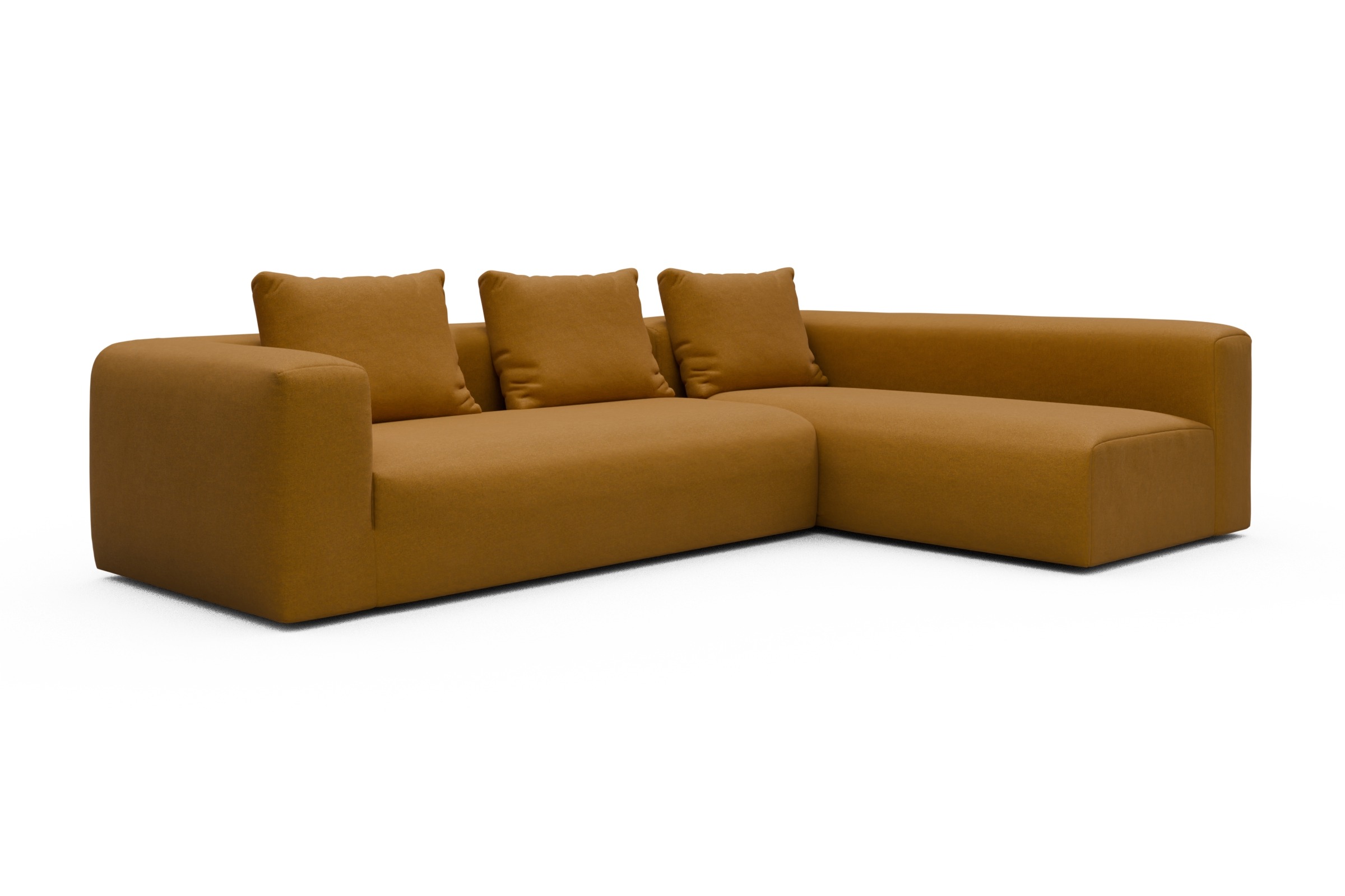 Ecksofa Fred 2x 2,5-Sitzer rechts offen Satya-Ocre