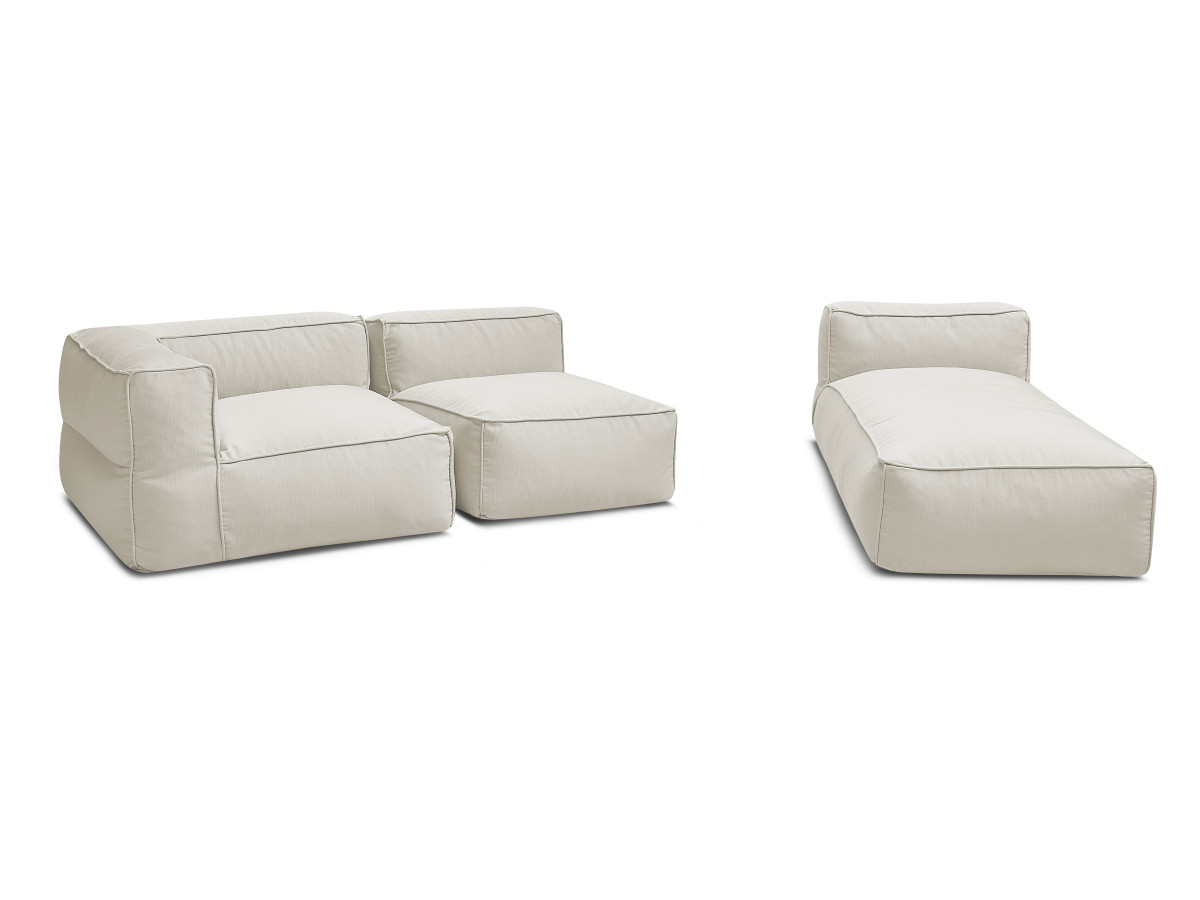 Bobochic Giulia Gartensofa 3-Sitzer 240 × 170 cm Stoff Beige