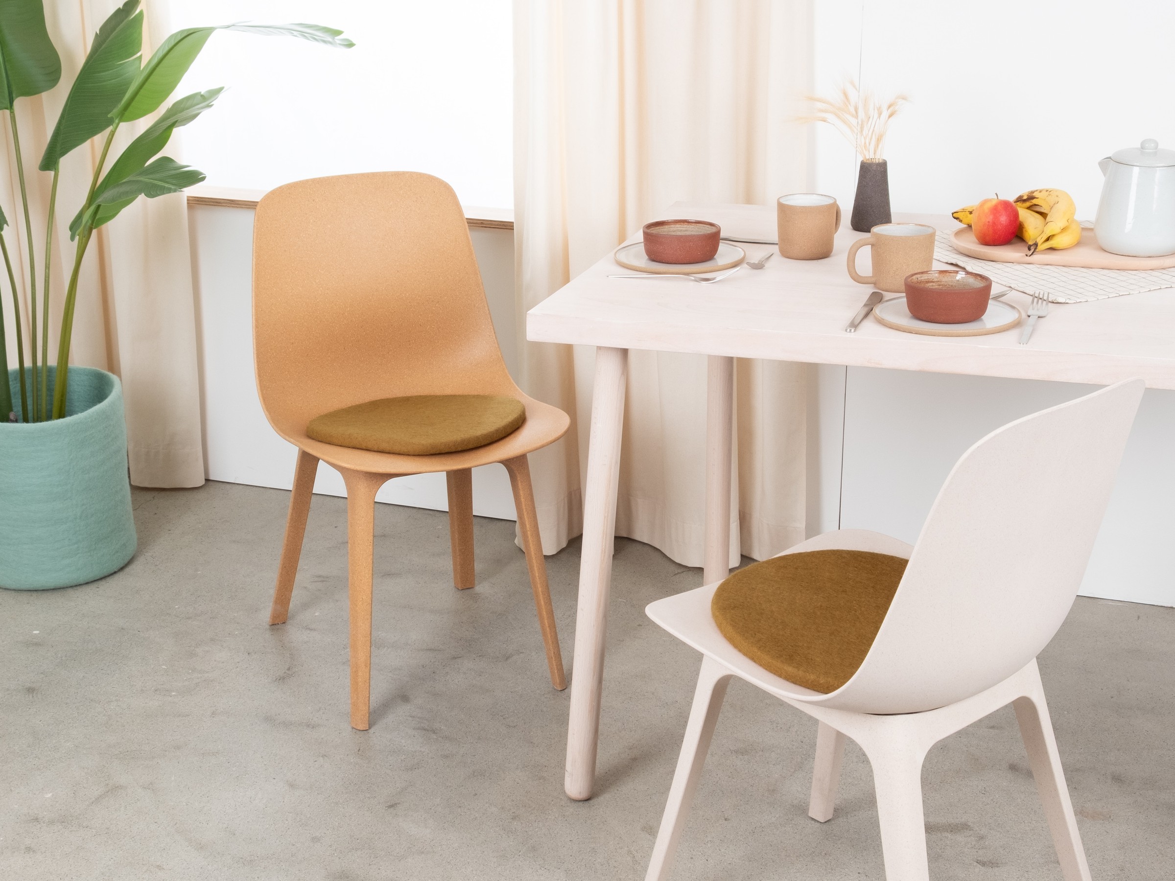 myfelt Omar Filz-Sitzauflage Karamell Ø 36 cm