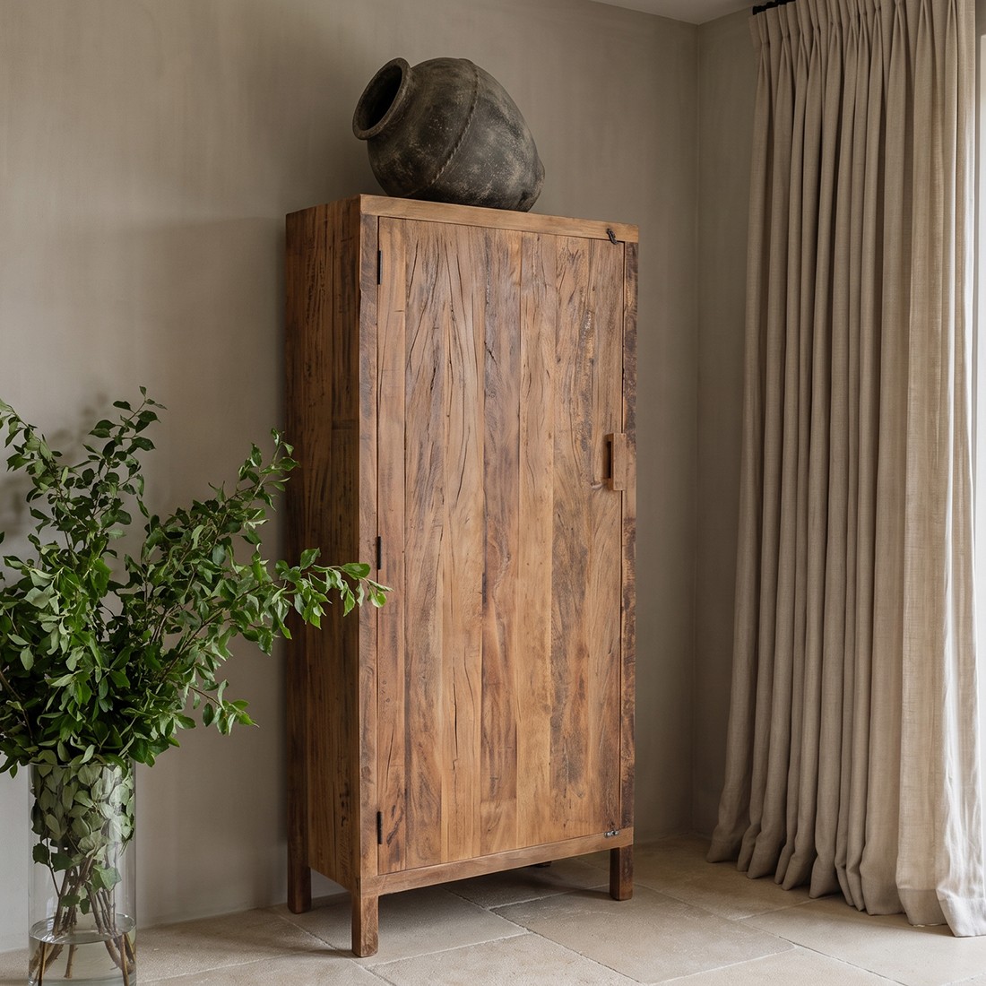Raw Materials Schrank Teak Recyclingholz 180cm