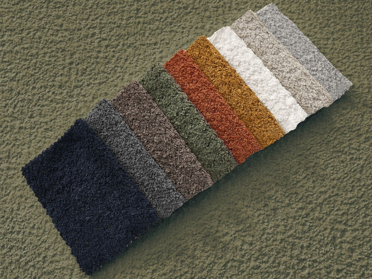 Bobochic Giorgia Sofa 5-Sitzer 534 × 100 cm Bouclé-Stoff Grün