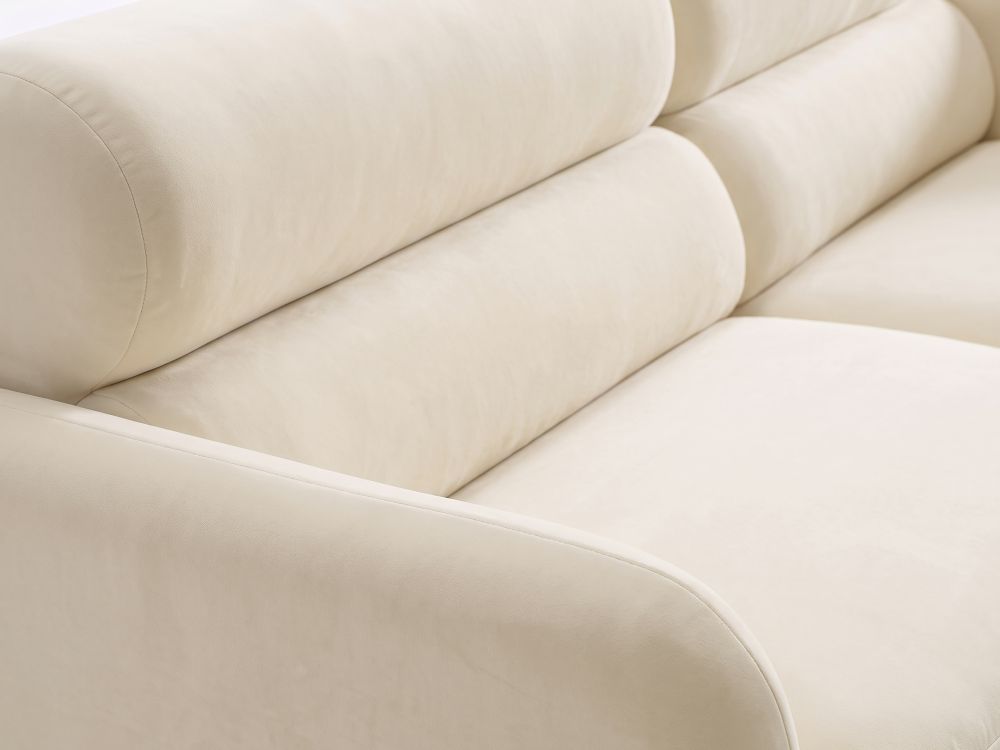 Cosmopolitan Design Sofa Malmo 3-Sitzer Samt Bluvel Helles Beige