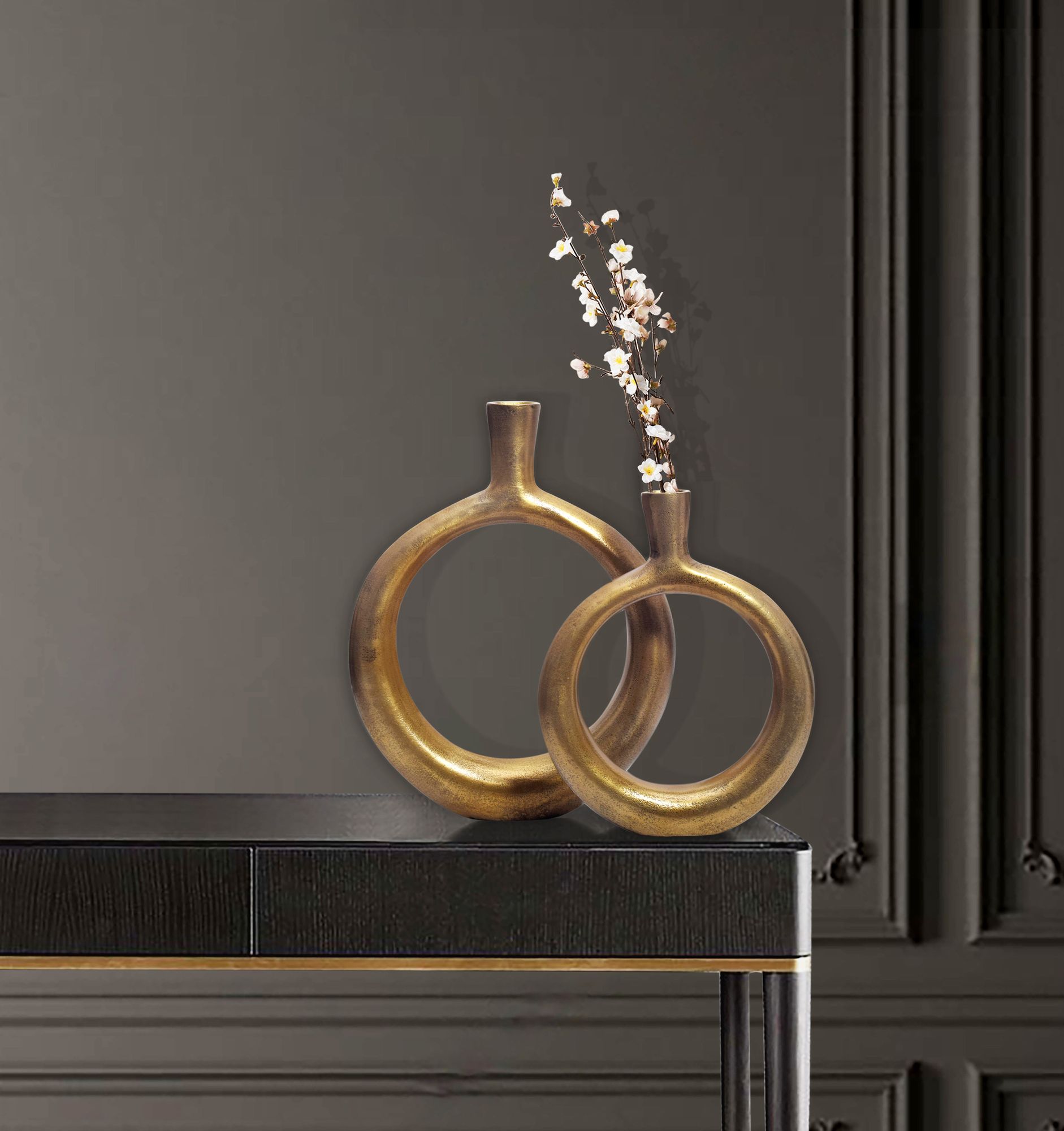 Tischvase Hovden Aluminium Gold