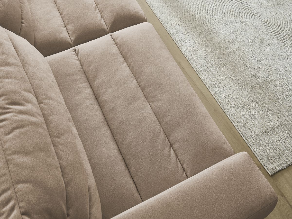Bobochic Sierra Sofa 3-Sitzer Samt Taupe