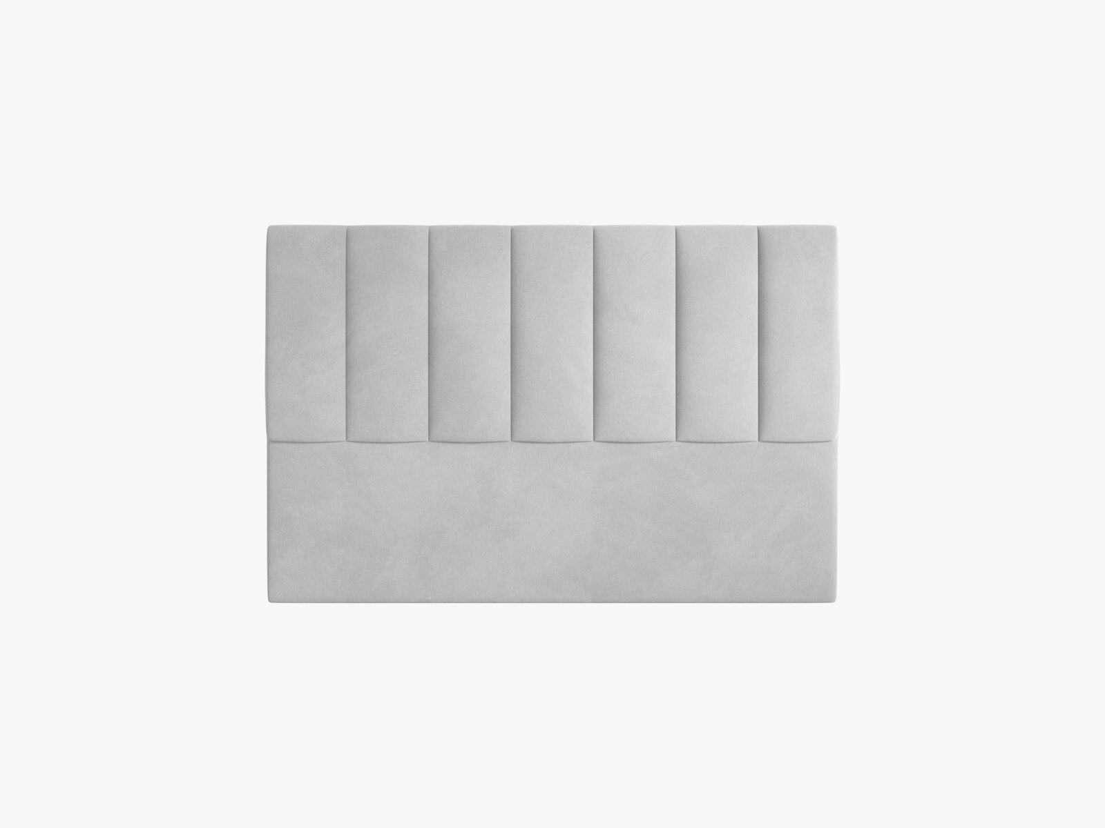 Micadoni Marl Samtiger Kopfteil 140 cm (H 95 cm) Samt Magic Velvet Hellgrau 140x95