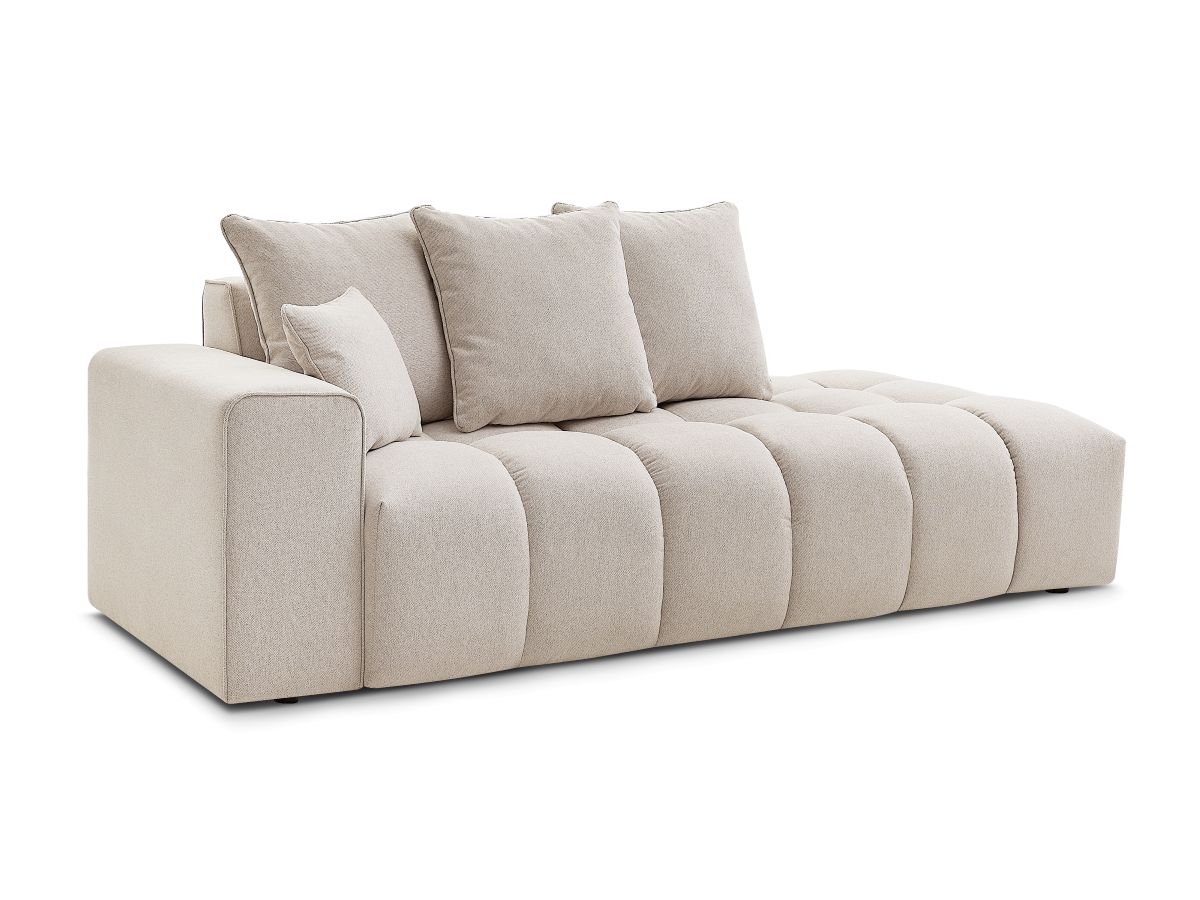 Bobochic Mont-blanc Sofa 4-Sitzer Melange-Stoff Beige Armlehne links