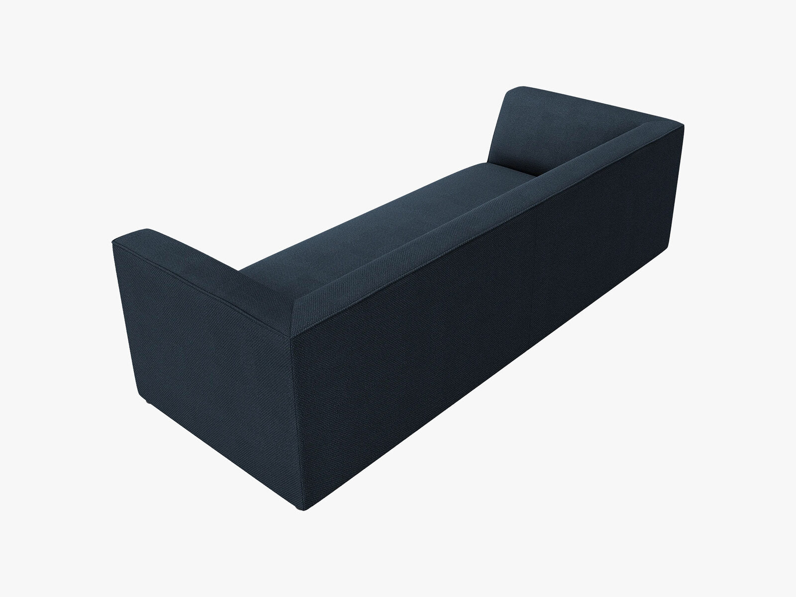 Micadoni Sofa Ruby 3-Sitzer Strukturierter Stoff Ottawa Marineblau