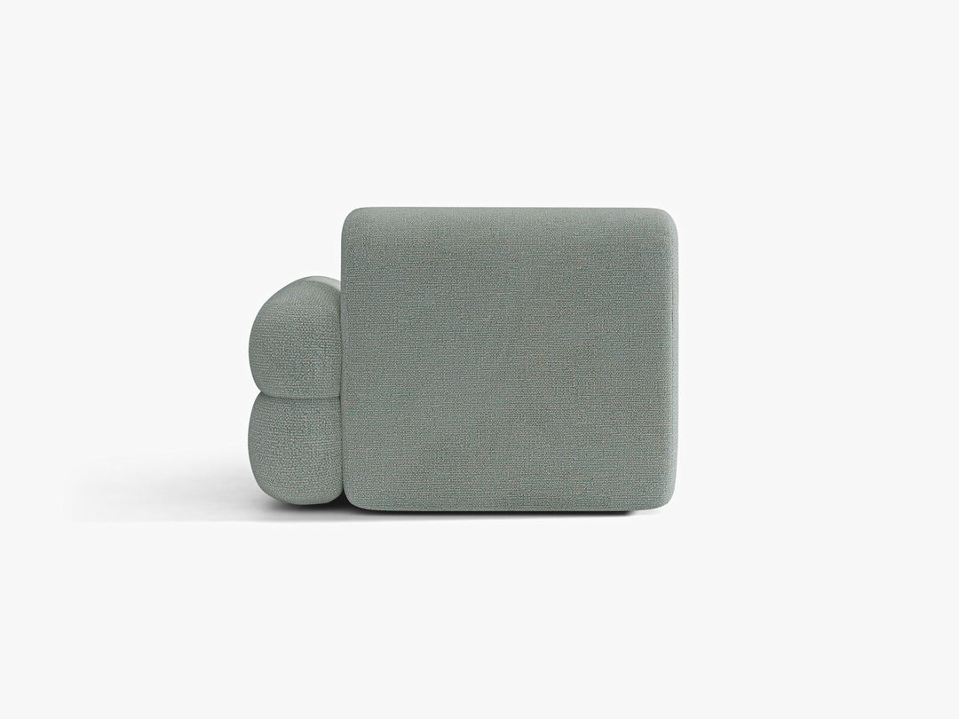 Micadoni Neo Chaiselongue Rechts Chenille Silencio Gedämpftes Blau