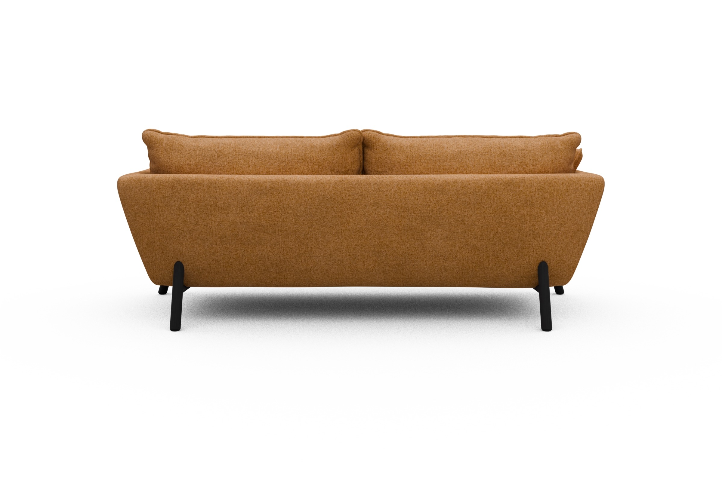 Sofa Emil PREMIUM 3-Sitzer Beinfarbe Eiche Schwarz Casone-Warm-Yellow