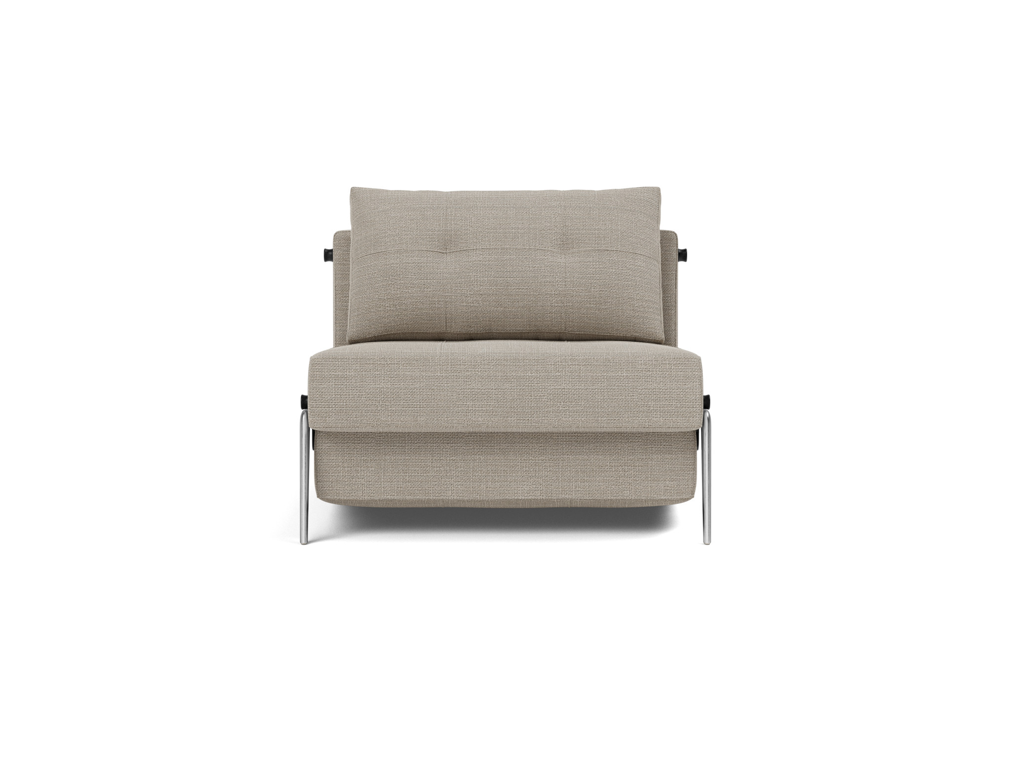 Schlafsessel Cubed 90 Strukturierter Stoff Kenya 579-Gravel Beine Aluminium
