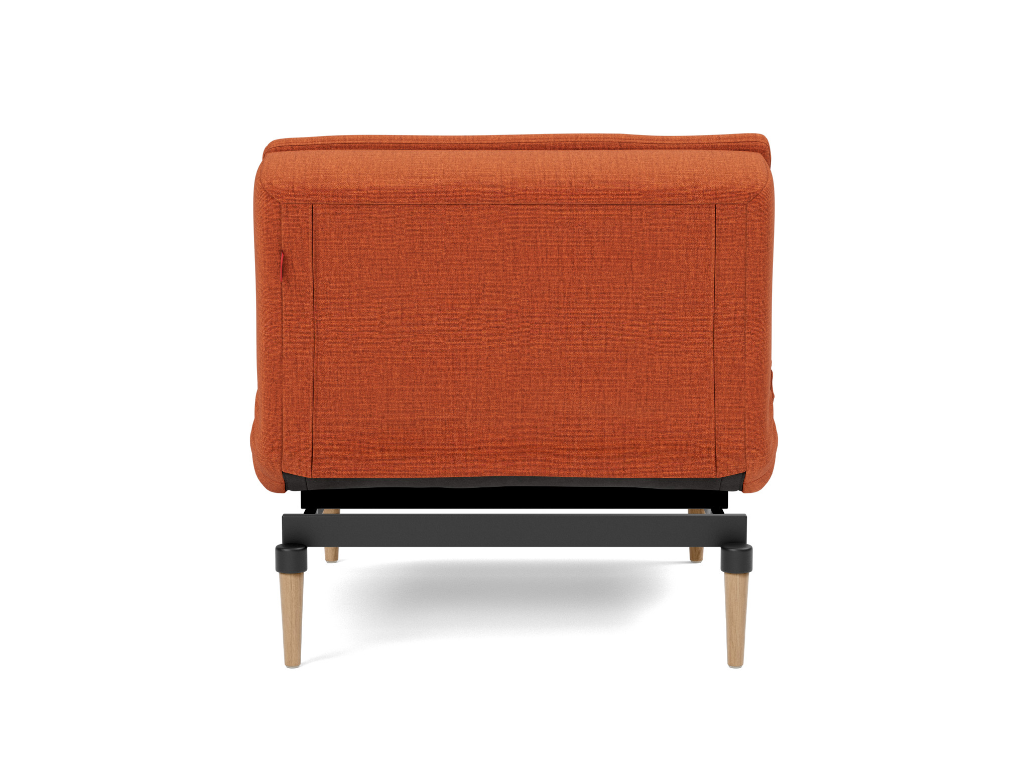 Sessel Dublexo Chenille Esina 412-Rust-Orange Beine Styletto Eiche hell