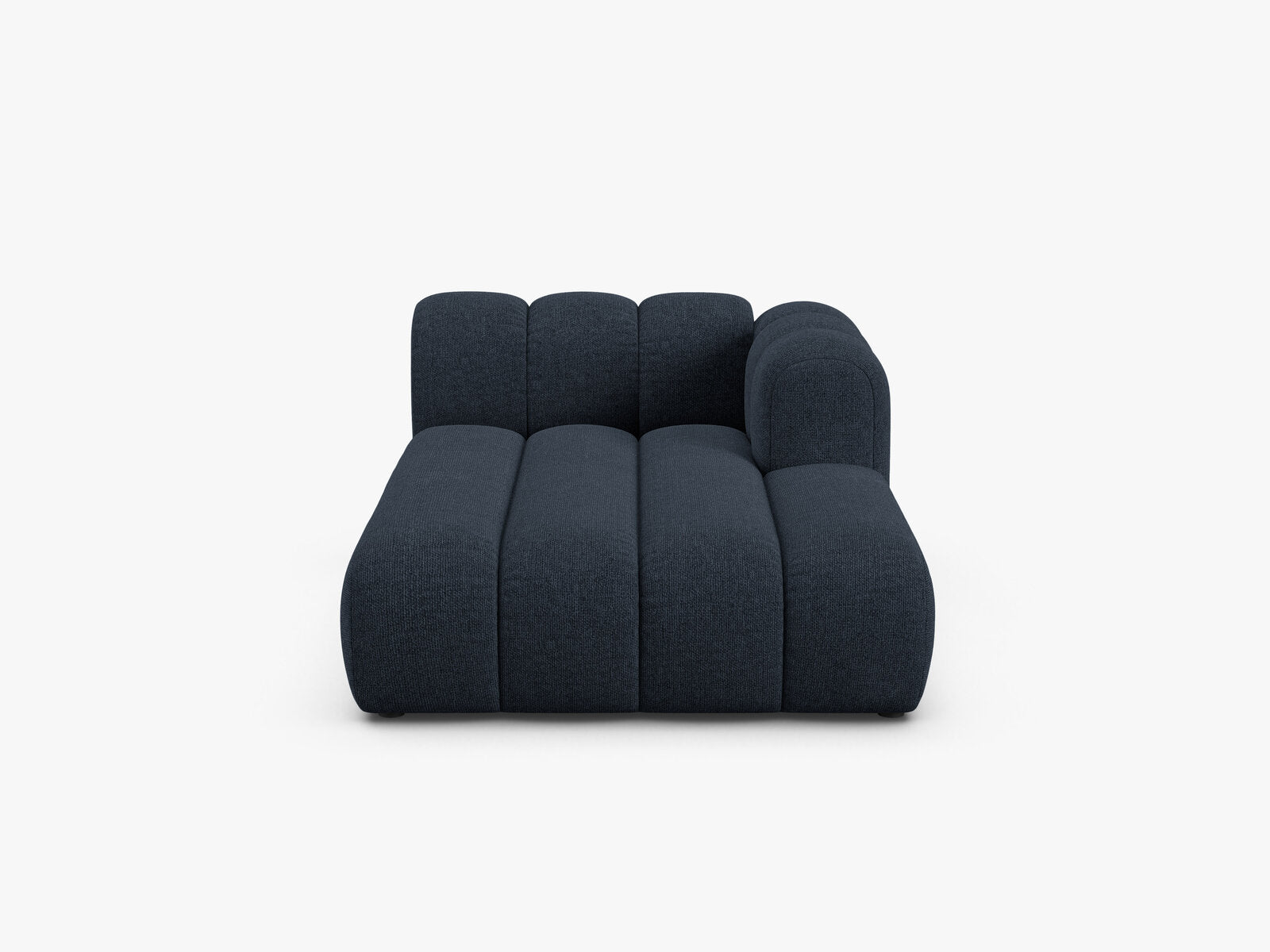 Micadoni Recamiere Lupine 2-Sitzer Rechts Chenille Eden Marineblau