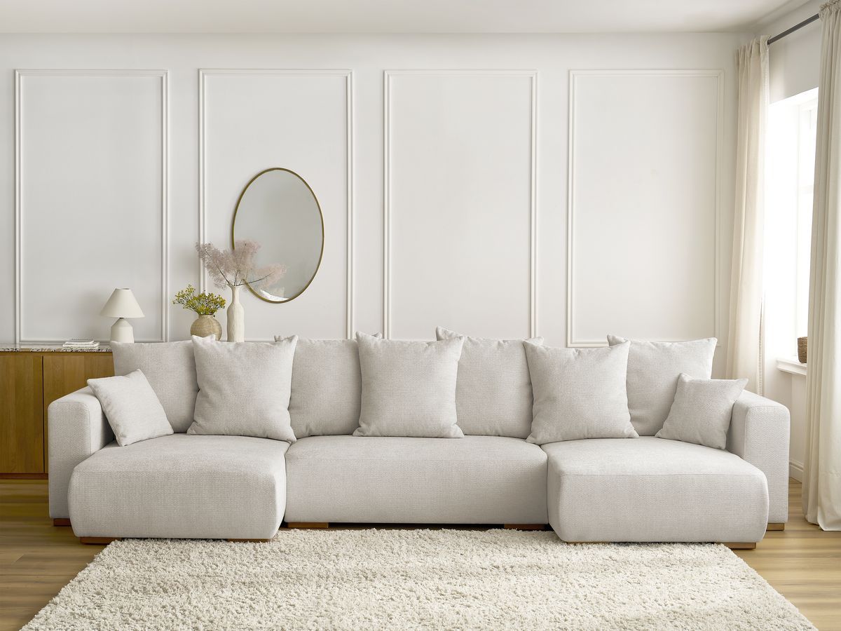 Bobochic Sidonie Wohnlandschaft Melange-Stoff Beige