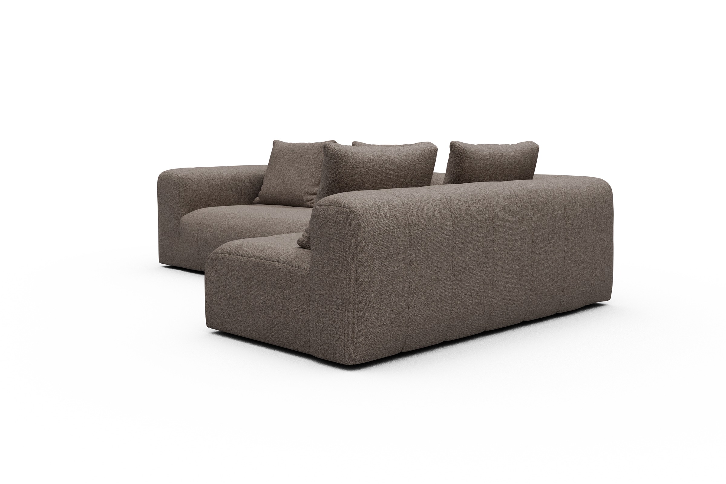 Ecksofa Hugo 2x 2,5-Sitzer Armlehne links Sama-Stone