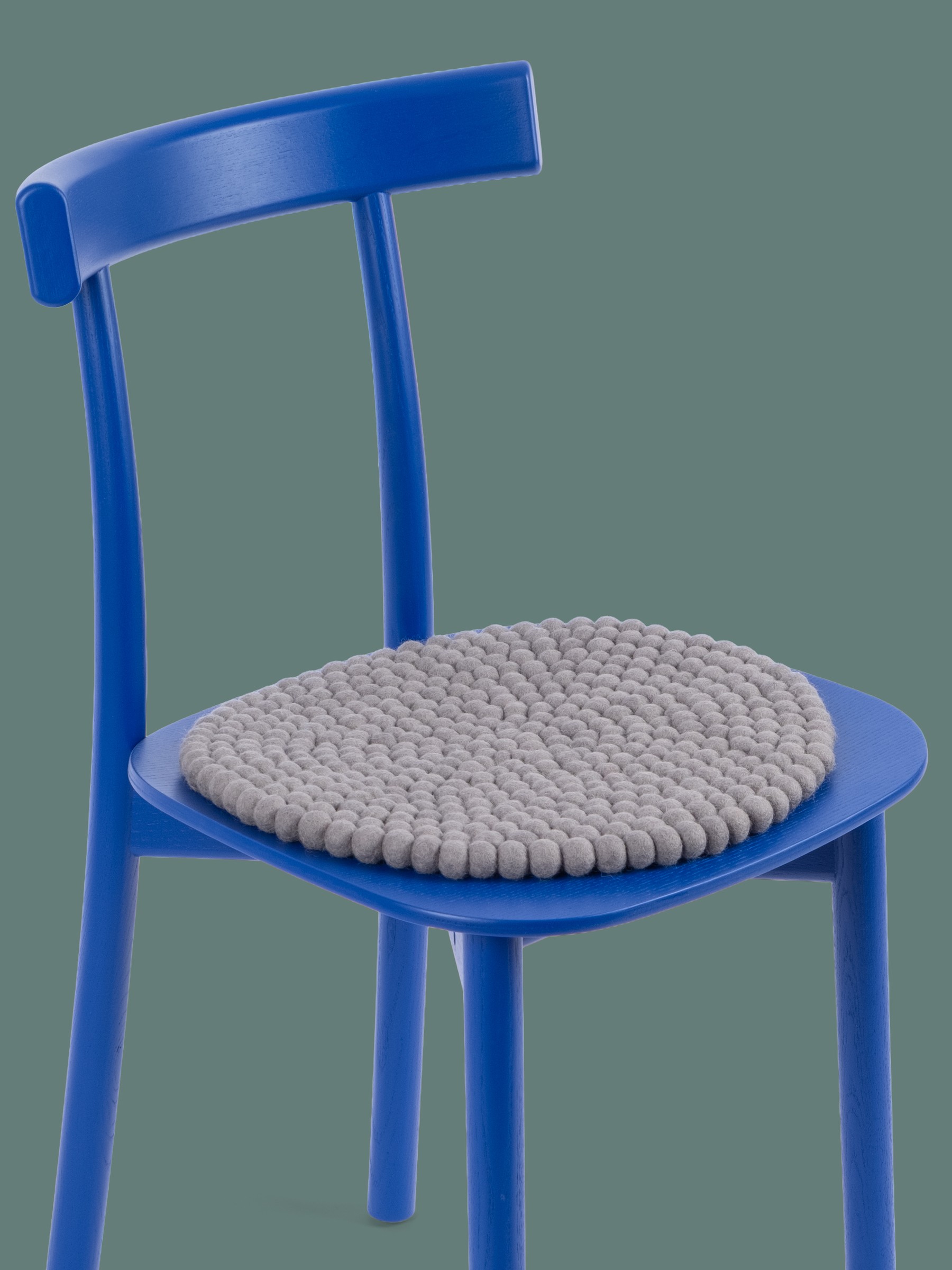 myfelt Kian Filzkugel-Sitzauflage Grau Ø 36 cm