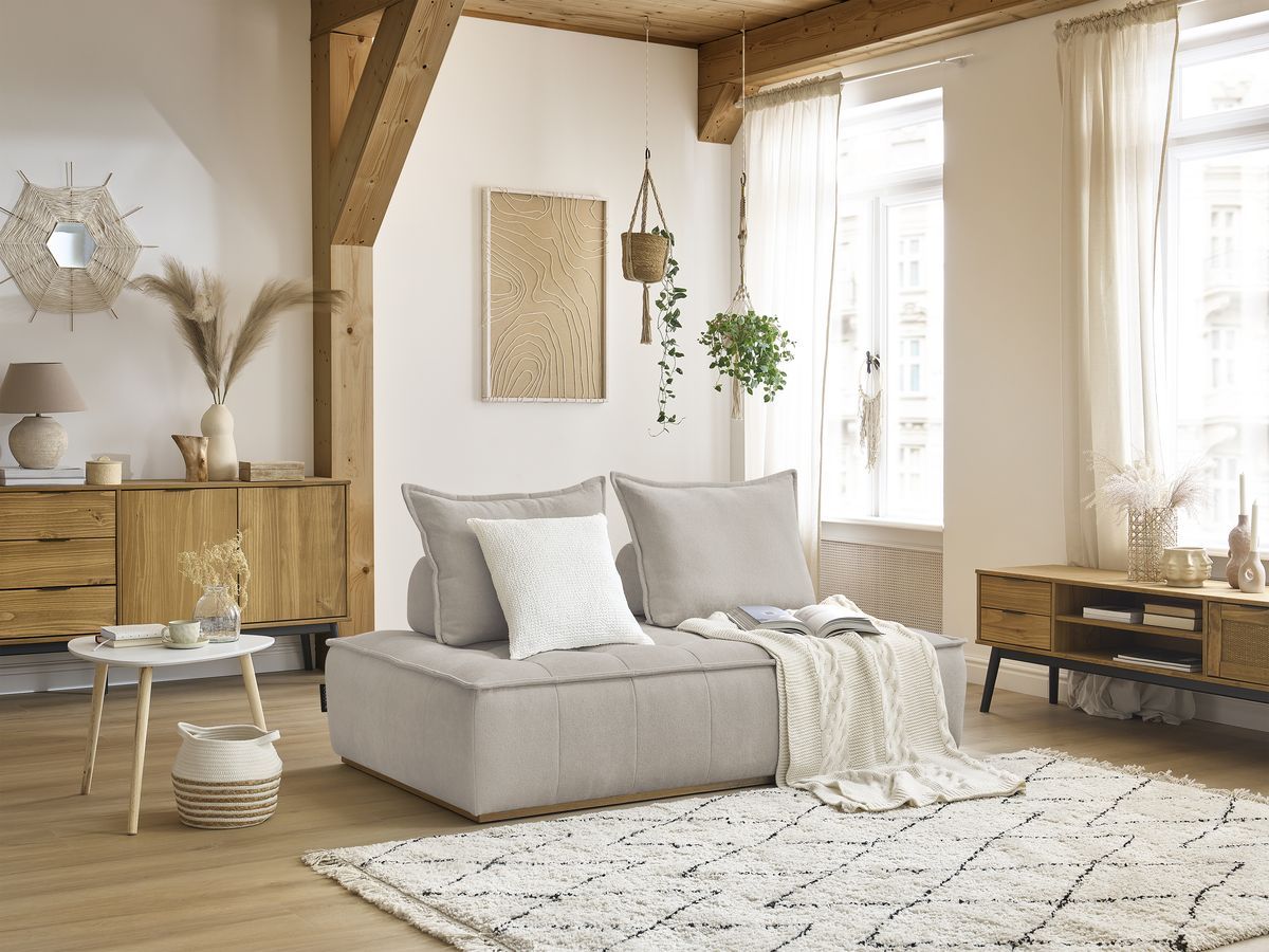 Bobochic Elisa Sofamodul 2-Sitzer Strukturstoff Beige