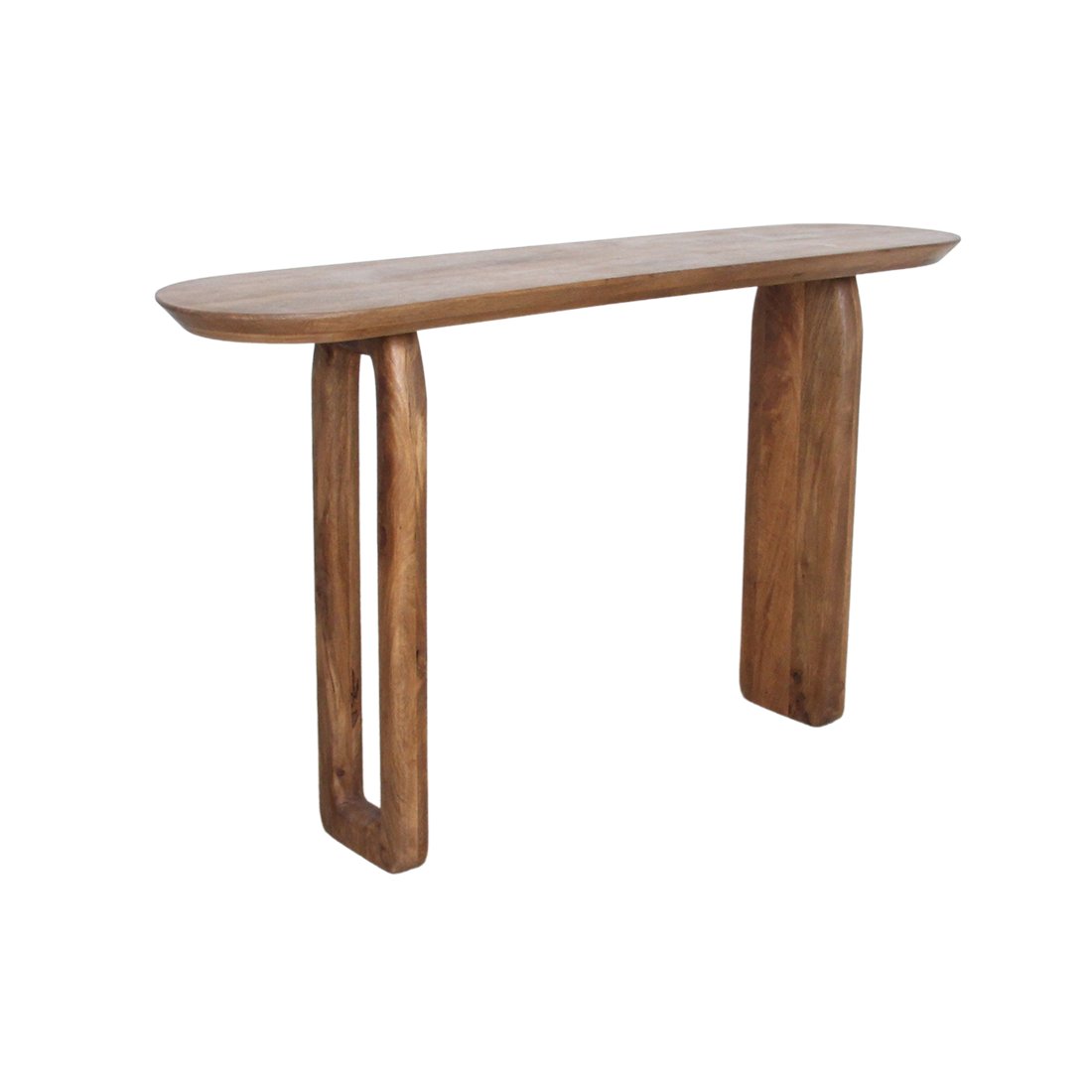Raw Materials Bullnose Wandtisch aus Mangoholz