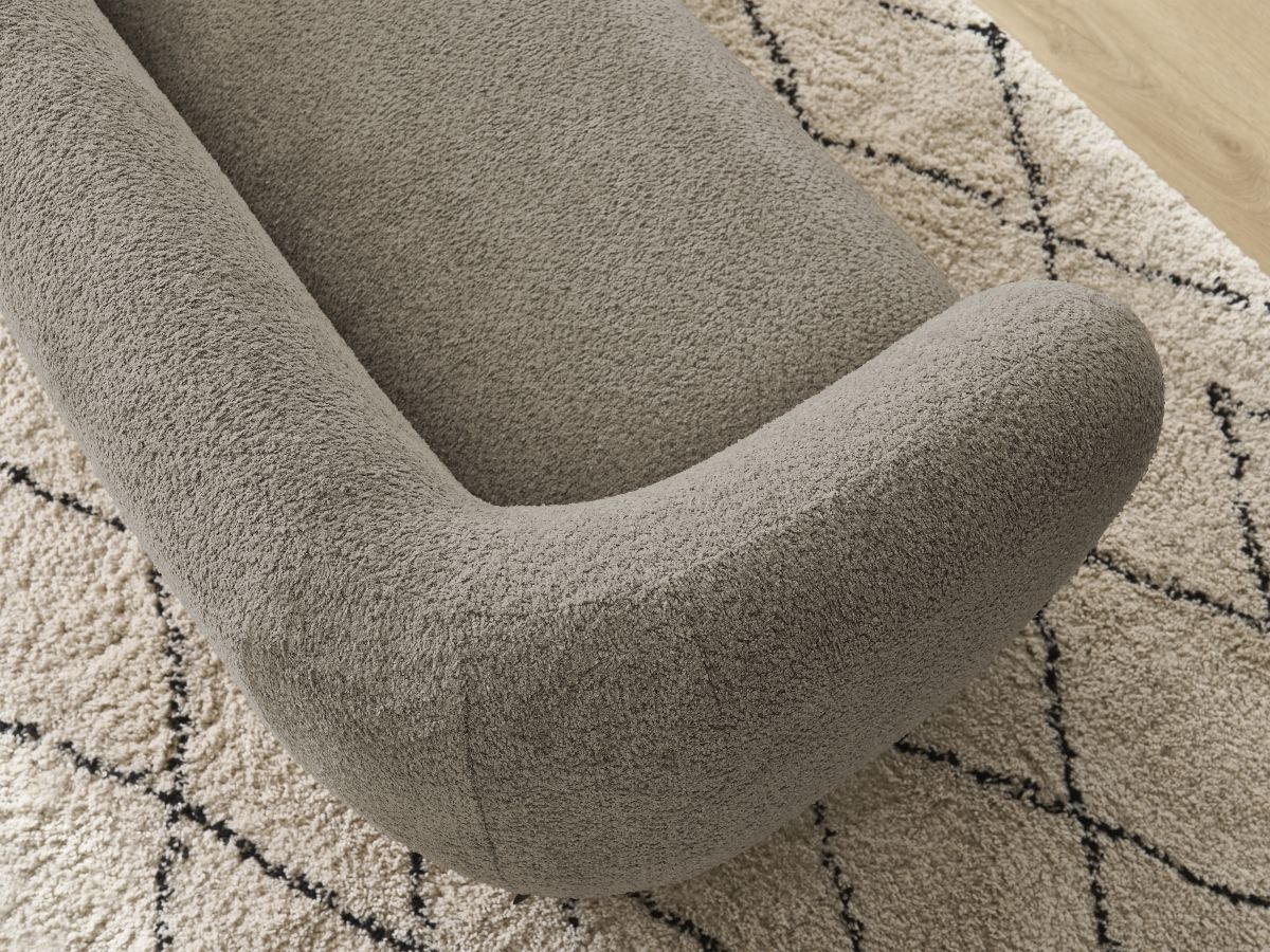 Bobochic Celine Sofa 2-Sitzer Bouclé-Stoff Taupe