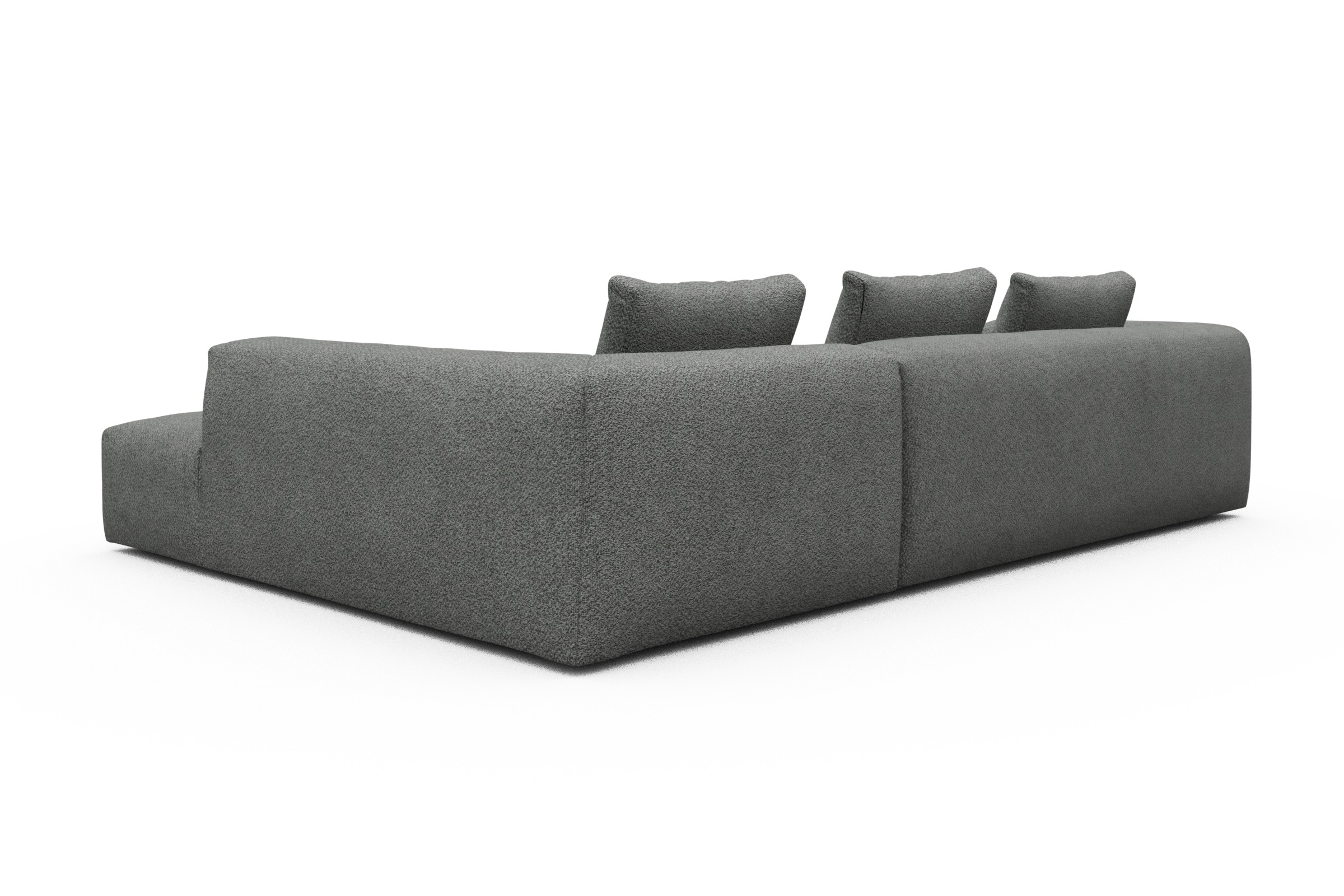Ecksofa Fred Relax-Ecke rechts mit 2,5-Sitzer Vanora-Warm-Grey