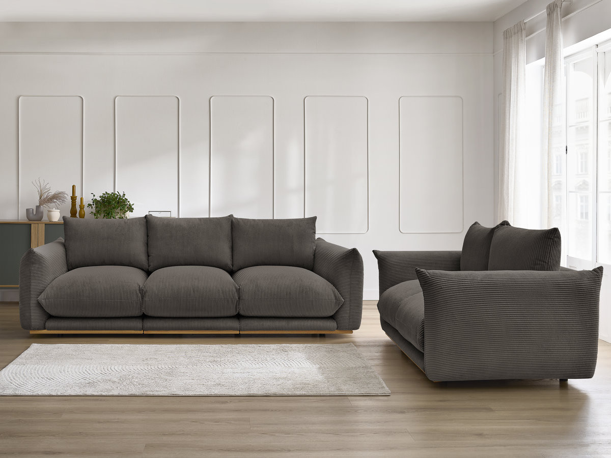 Bobochic Ernest Sofa 5-Sitzer Cordsamt Taupe