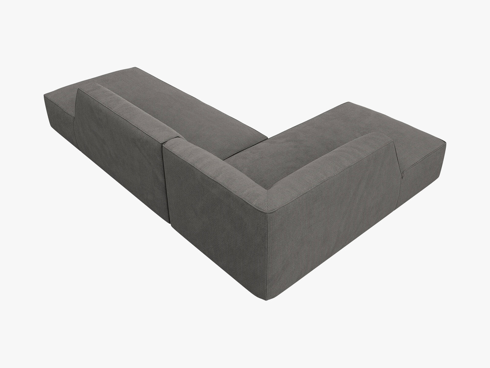 Micadoni Ecksofa Ruby 4-Sitzer Links Kord Scala Dunkelgrau
