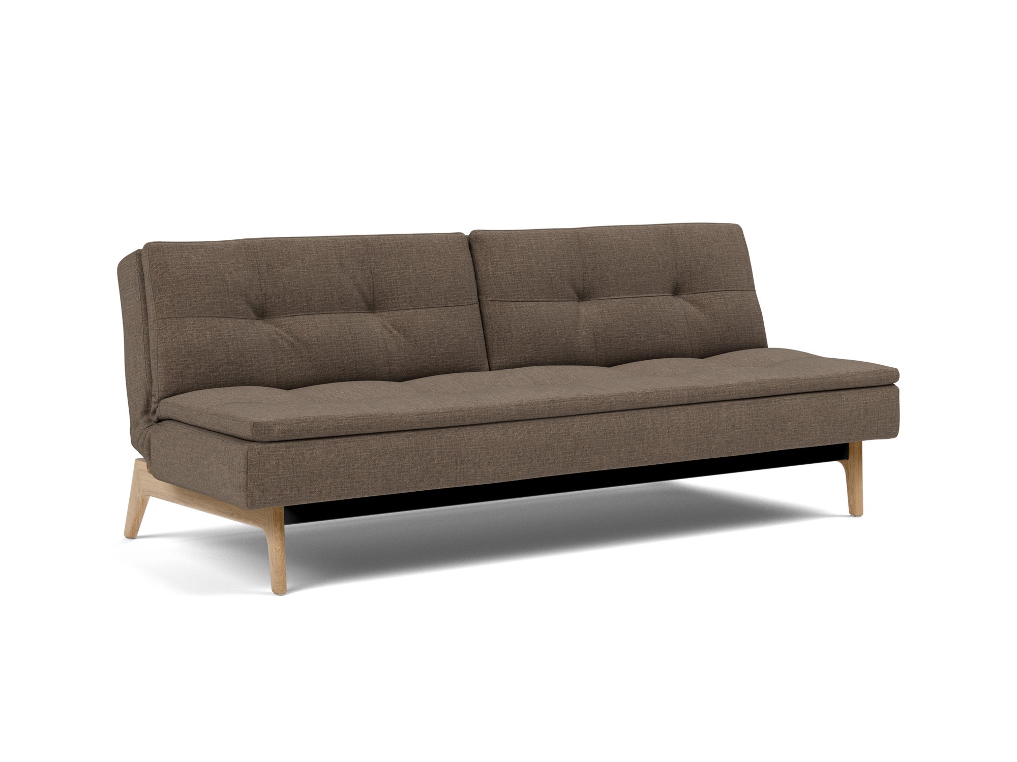 Schlafsofa Dublexo Chenille Esina 411-Cedar-Brown Beine Eiche