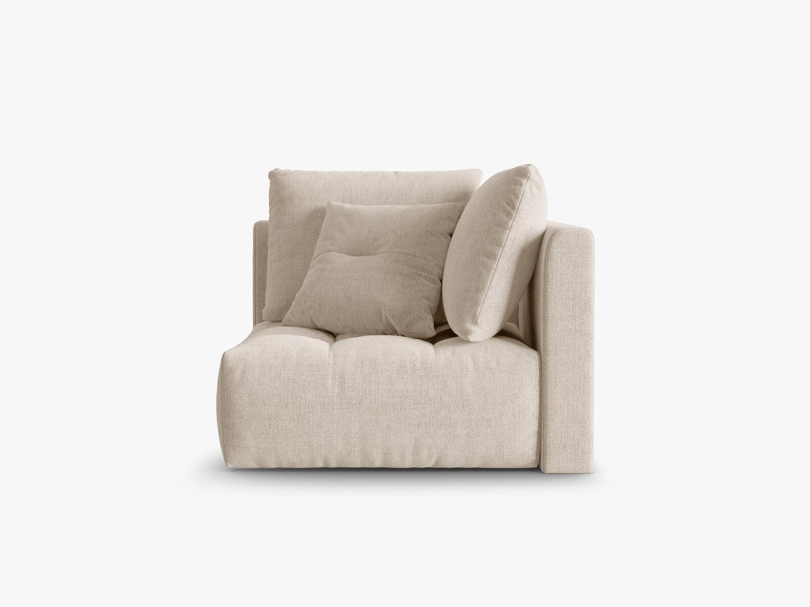 Micadoni Symmetrisches Eckmodul Bloom Strukturierter Stoff Wind Helles Beige