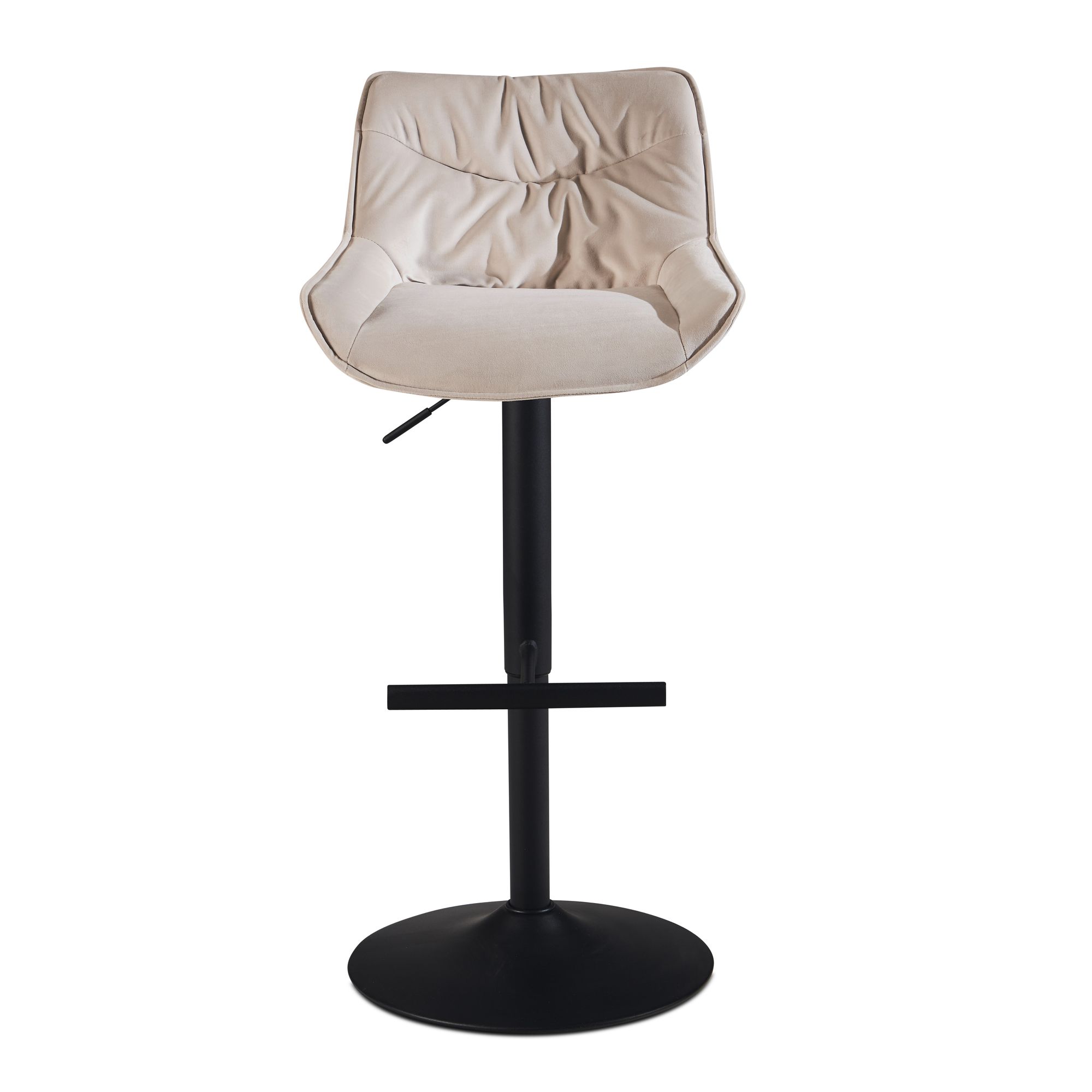 Barhocker Rypefjord Samt Beige Tiefe 55 cm