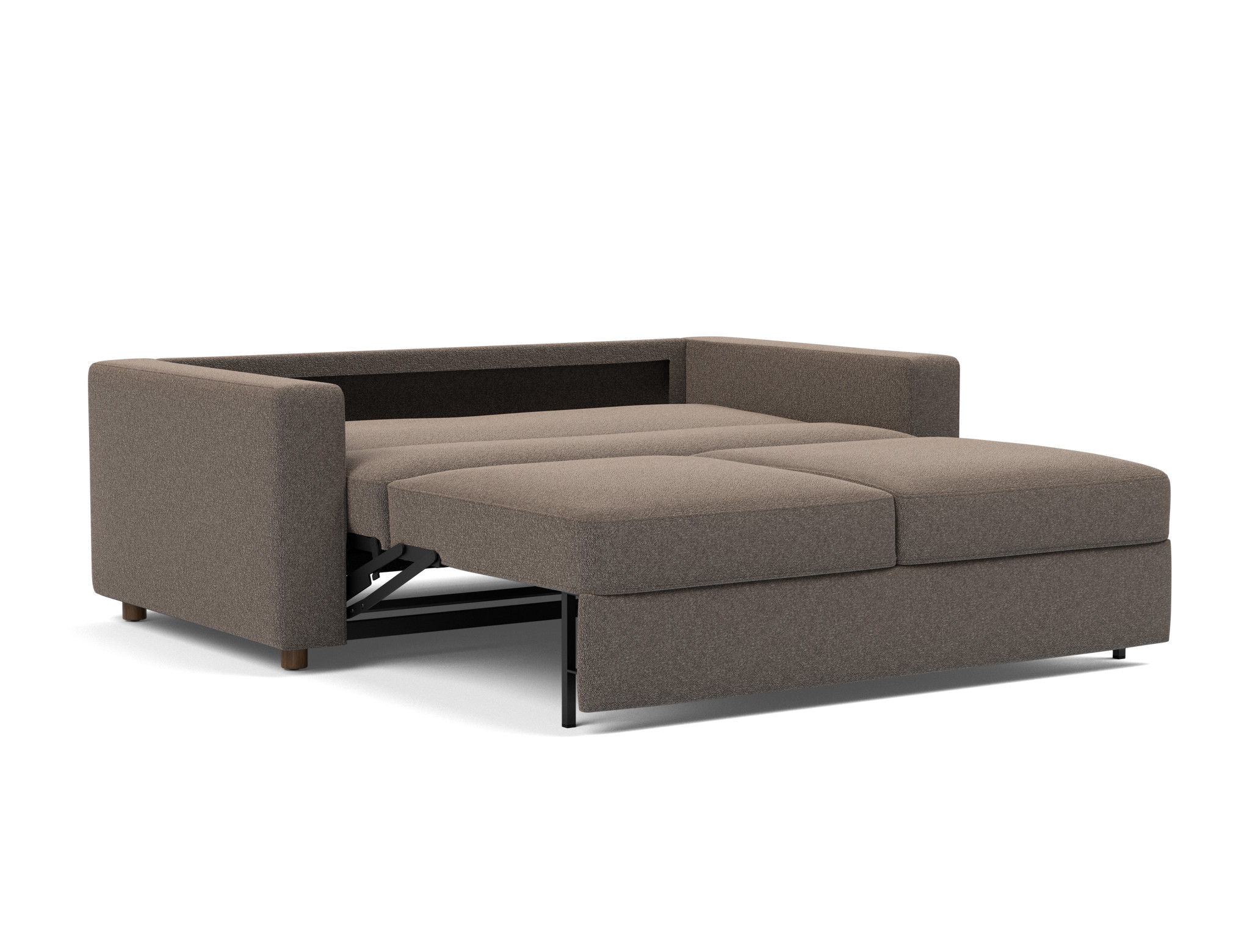 Schlafsofa Neah mit Standard-Armlehnen 160 Boucle Skandi 530-Taupe