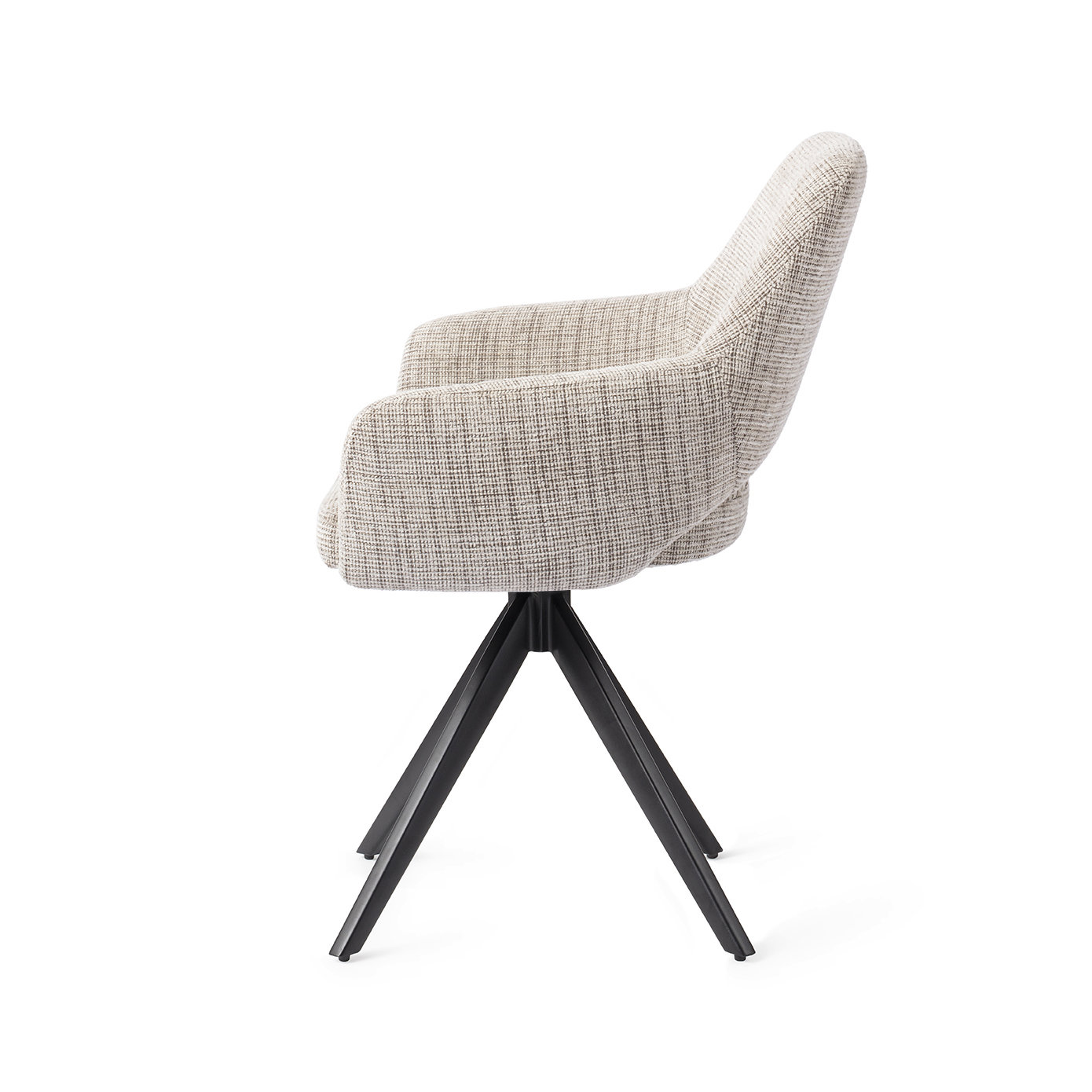 Jesper Home Esszimmerstuhl Yanai Caramel Grid Turn Schwarz