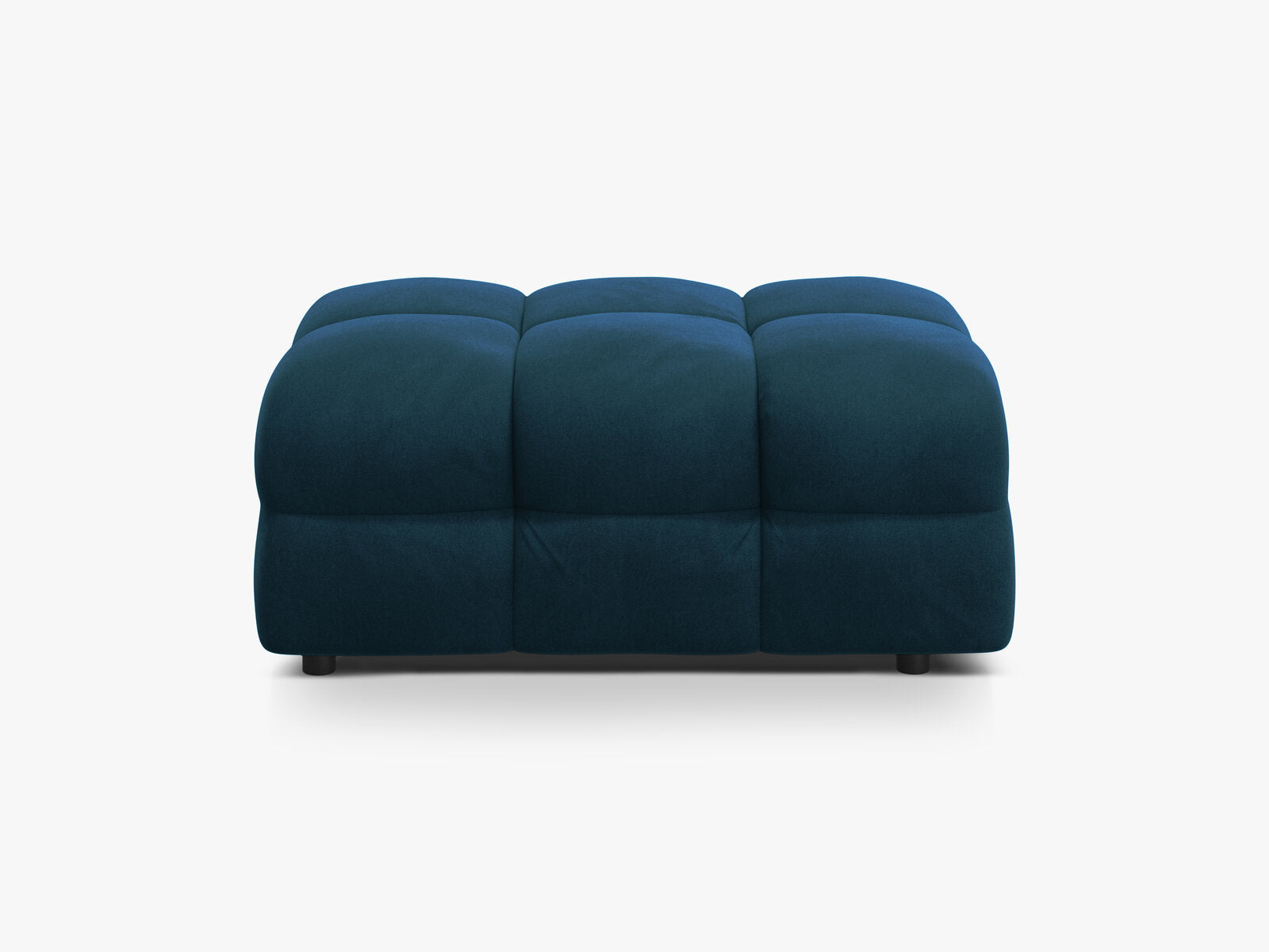 Micadoni Hocker Kendal 1-Sitzer Samt Magic Velvet Marineblau