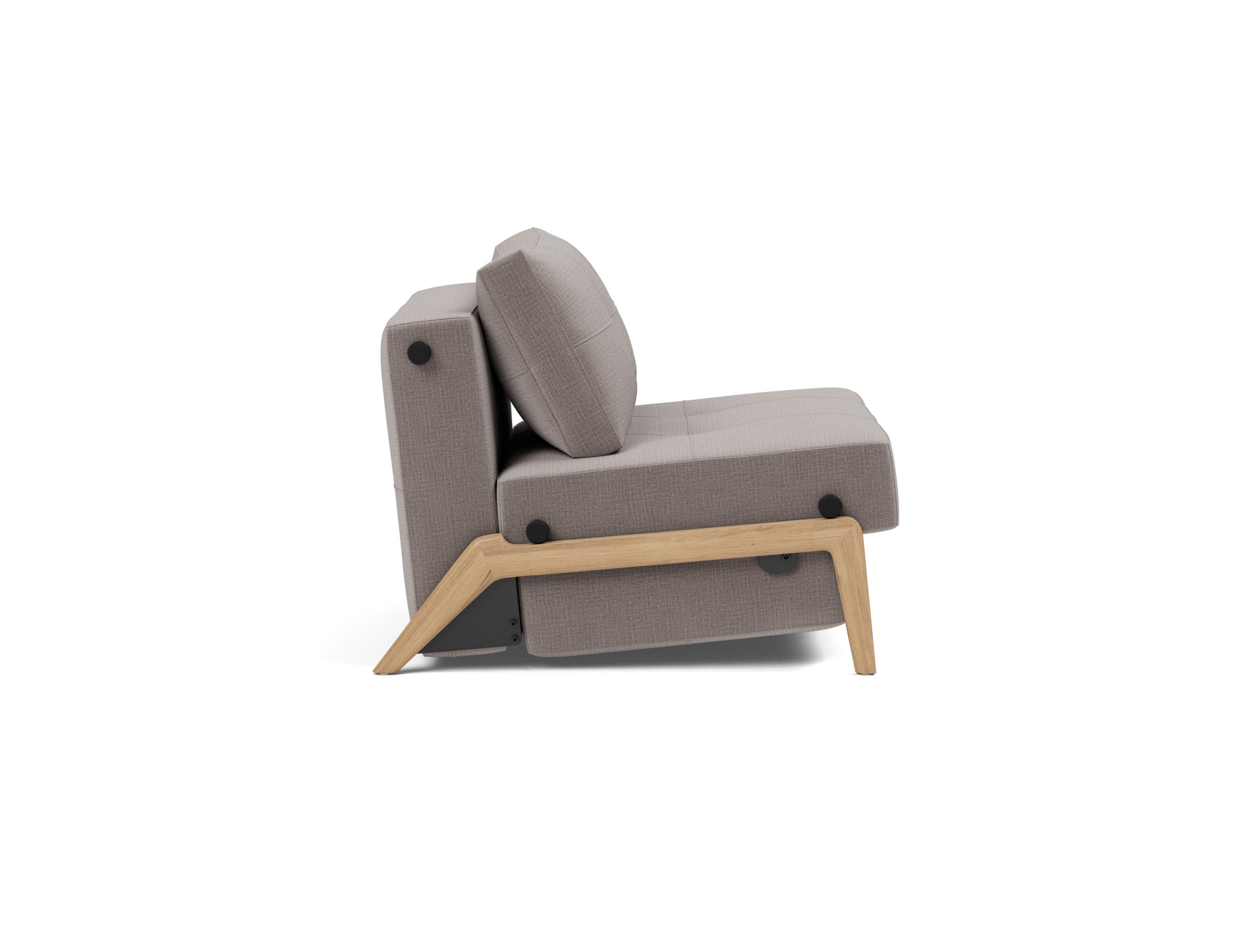 Schlafsessel Cubed 90 Chenille Esina 418-Truffle Beine Eiche