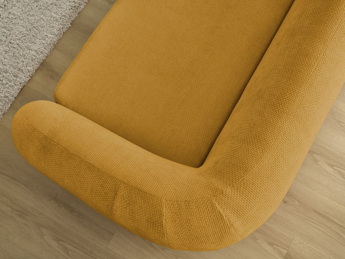 Bobochic Neyo Schlafsofa 3-Sitzer Stoff Gelb