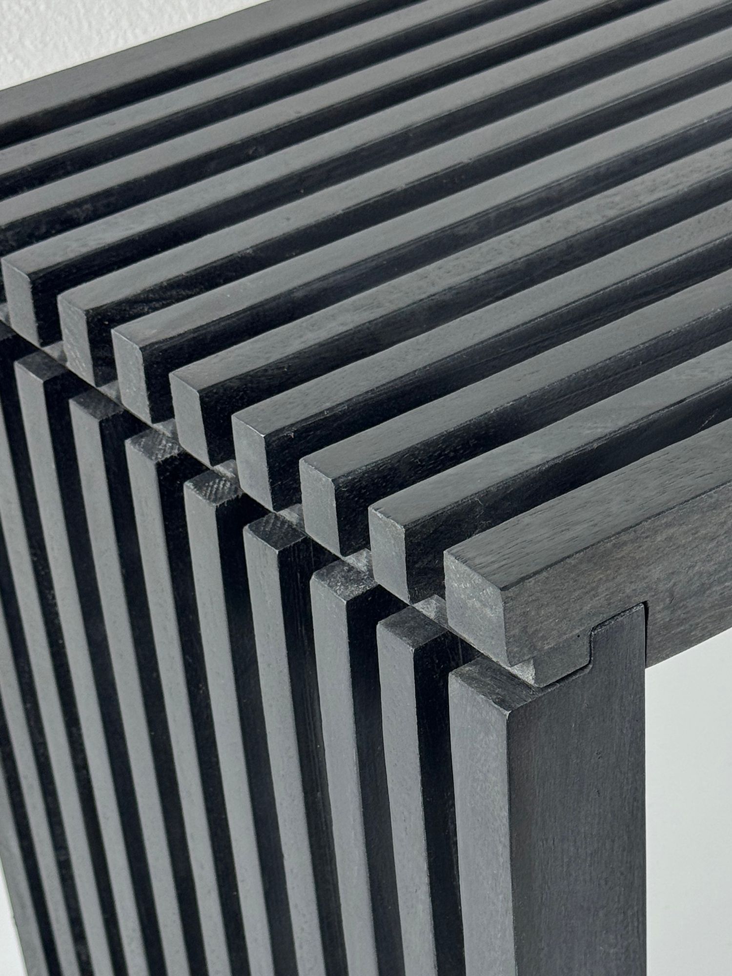 Sitzbank Hakadal Akazie Massivholz Schwarz 120 × 35 × 45 cm