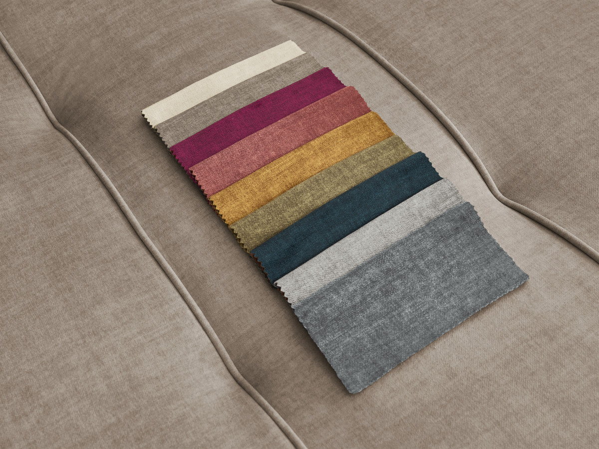 Bobochic Arsene Schlafsofa 3-Sitzer mit Bettkasten Samt Taupe