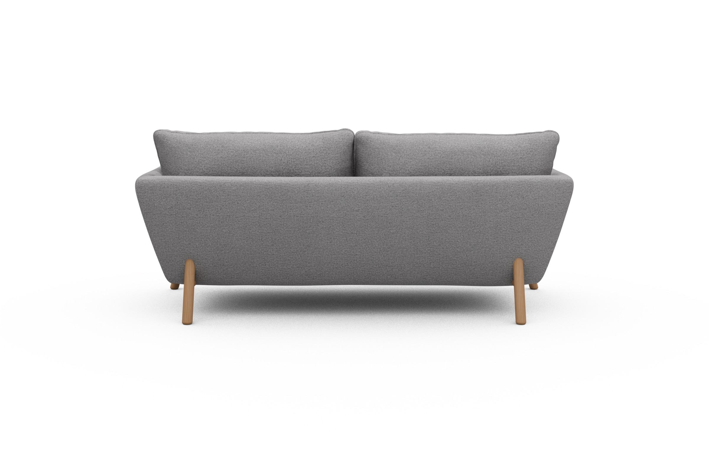 Sofa Emil 2-Sitzer Beinfarbe Eiche Natur Sama-Grey