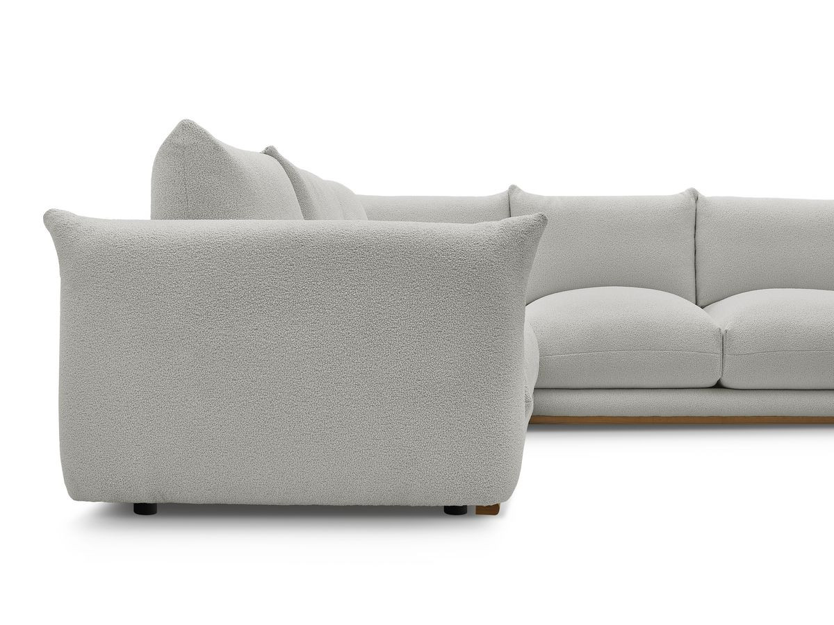 Bobochic Ernest Ecksofa Bouclé-Stoff Hellgrau