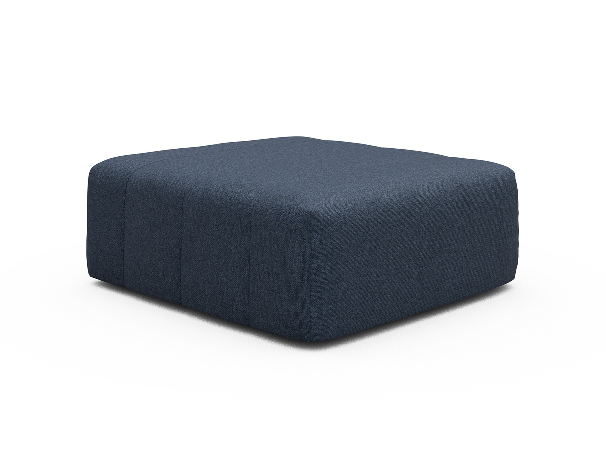 Ottomane Hugo Strukturierter Stoff Sama 339-Deep-Blue