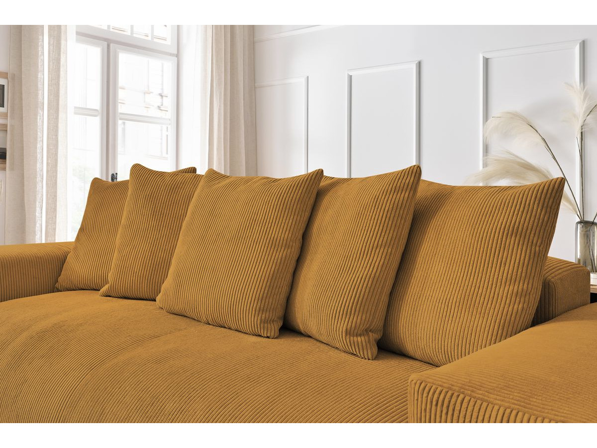Bobochic Voltaire Sofa 3-Sitzer 280 × 124 cm Cordsamt Gelb