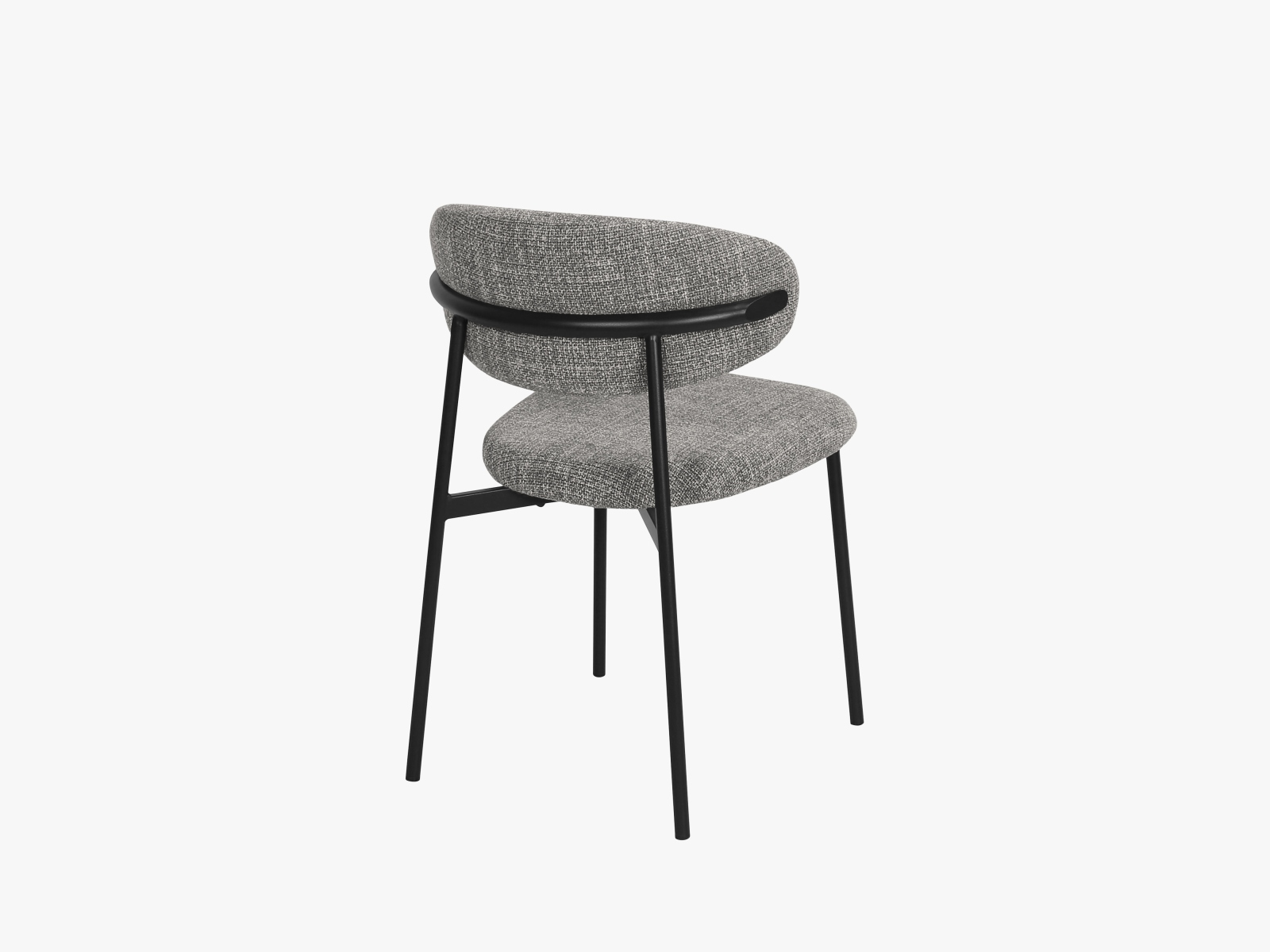Micadoni Stuhl Sander Chenille Chacha Grau