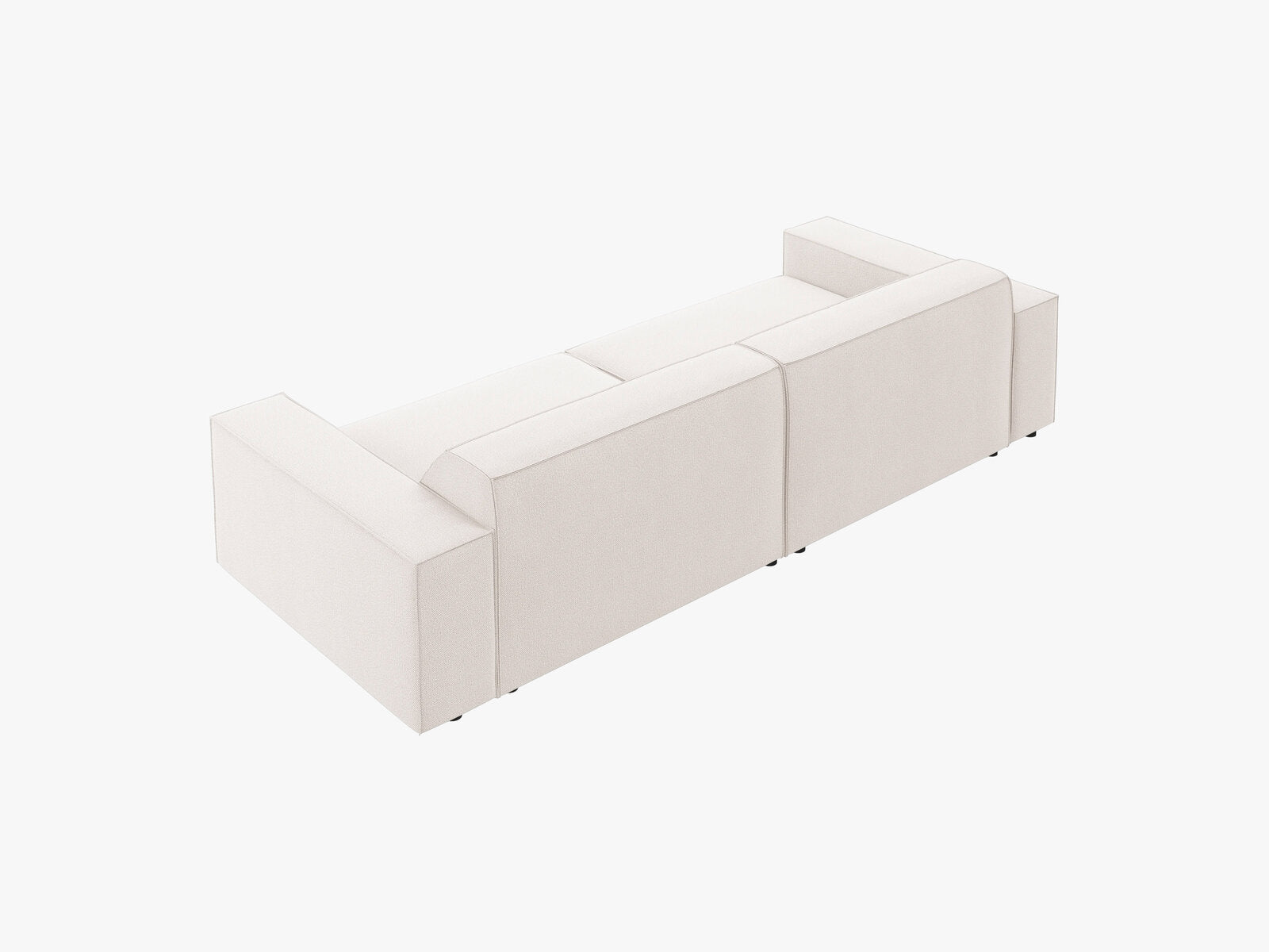 Micadoni 3-Sitzer Sofa Jodie Strukturierter Stoff Megan Helles Beige