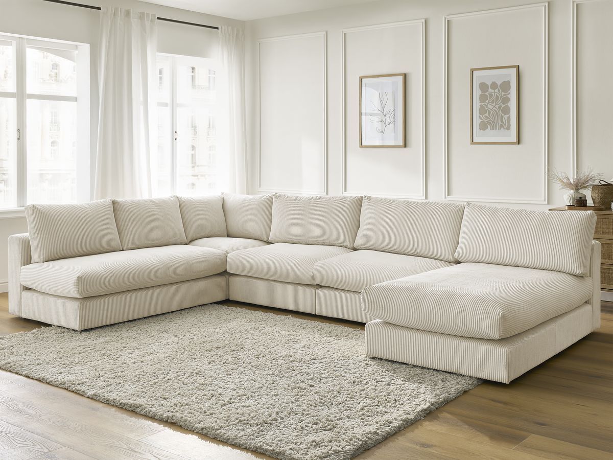 Bobochic Paris Ecksofa Cordsamt Beige