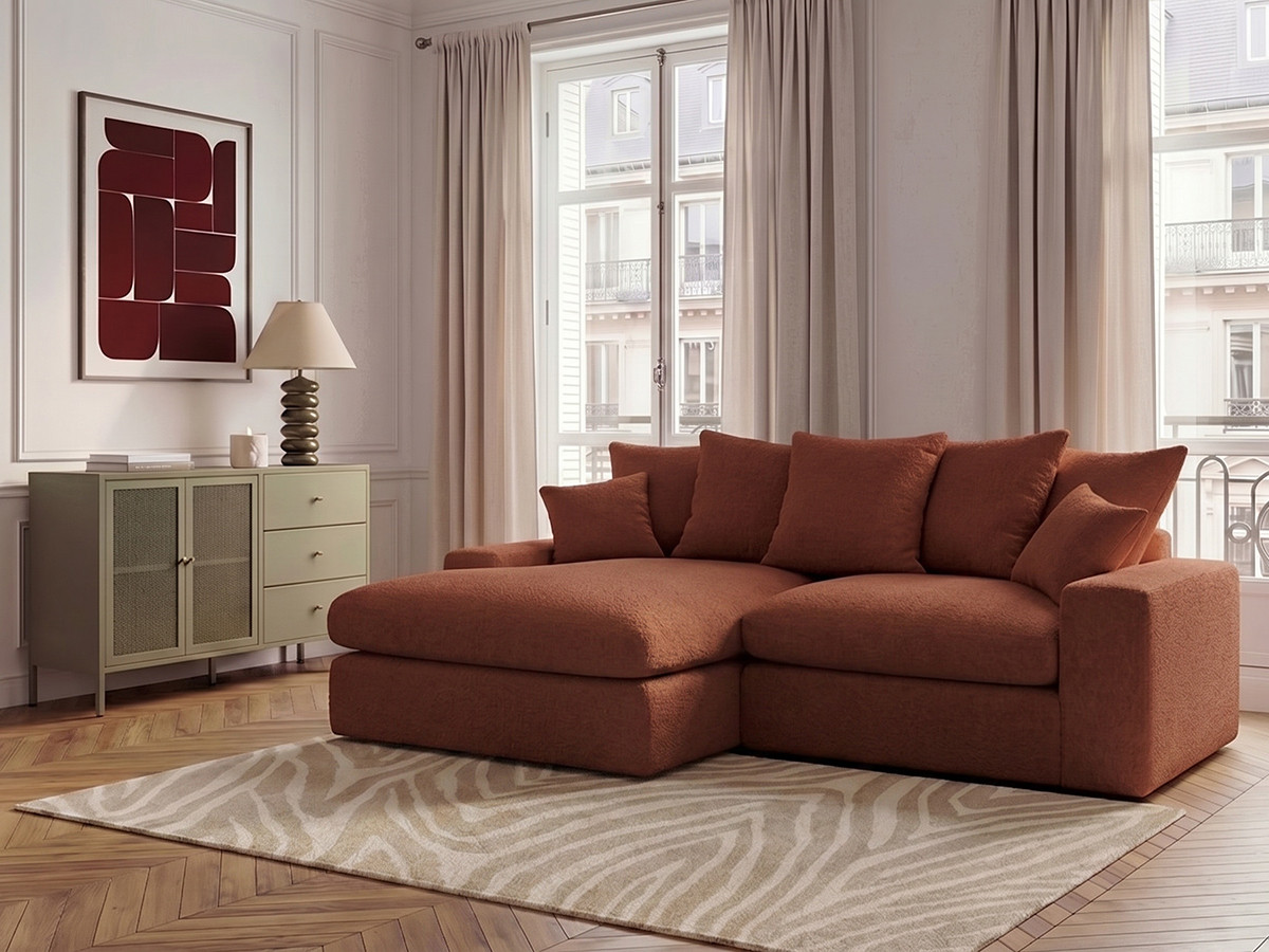 Bobochic Nevada Ecksofa Stoff Orange