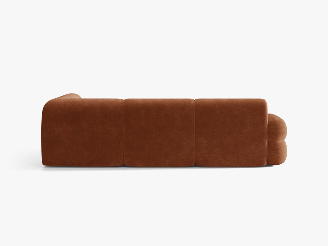 Micadoni Neo Ecksofa 5-Sitzer Links Chenille Golden Terrakotta