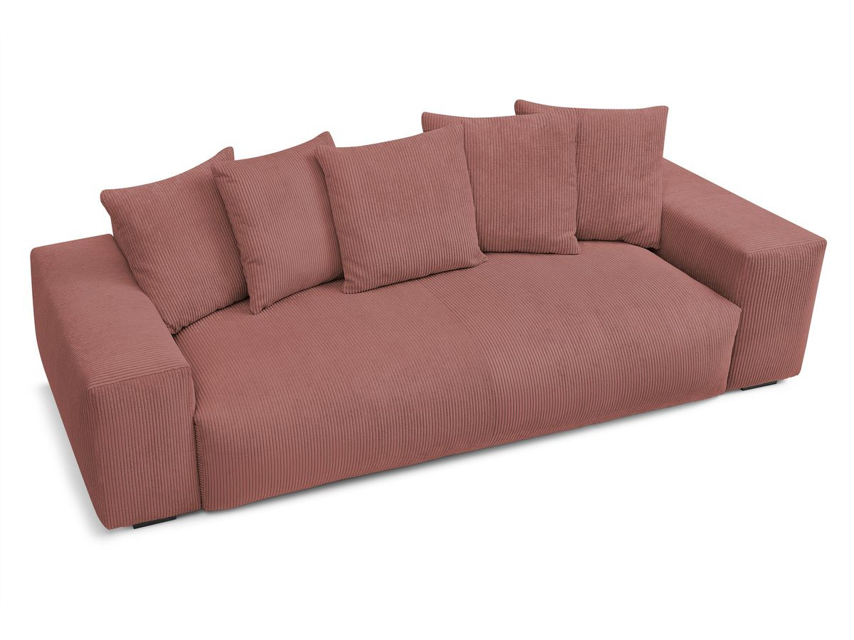 Bobochic Voltaire Sofa 3-Sitzer 280 × 124 cm Cordsamt Rosa