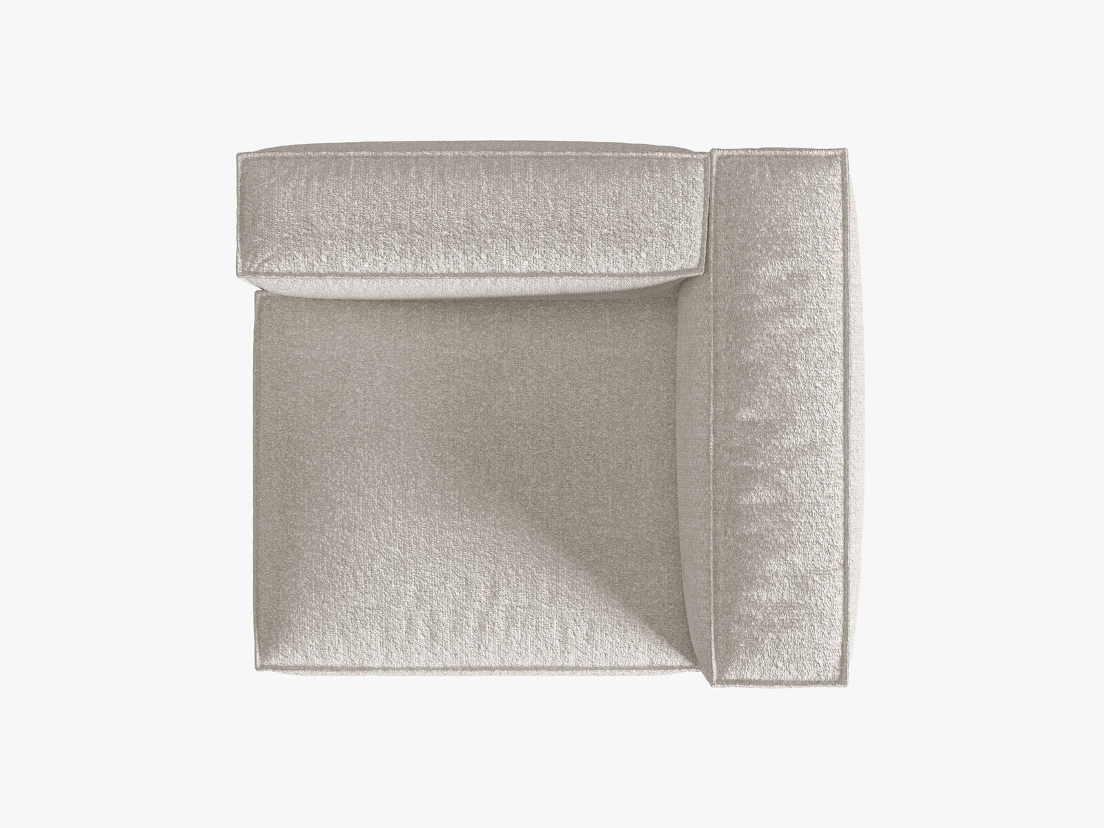 Micadoni Eckmodul Groß Nuria 1-Sitzer Rechts Boucle Grau Beige Melange