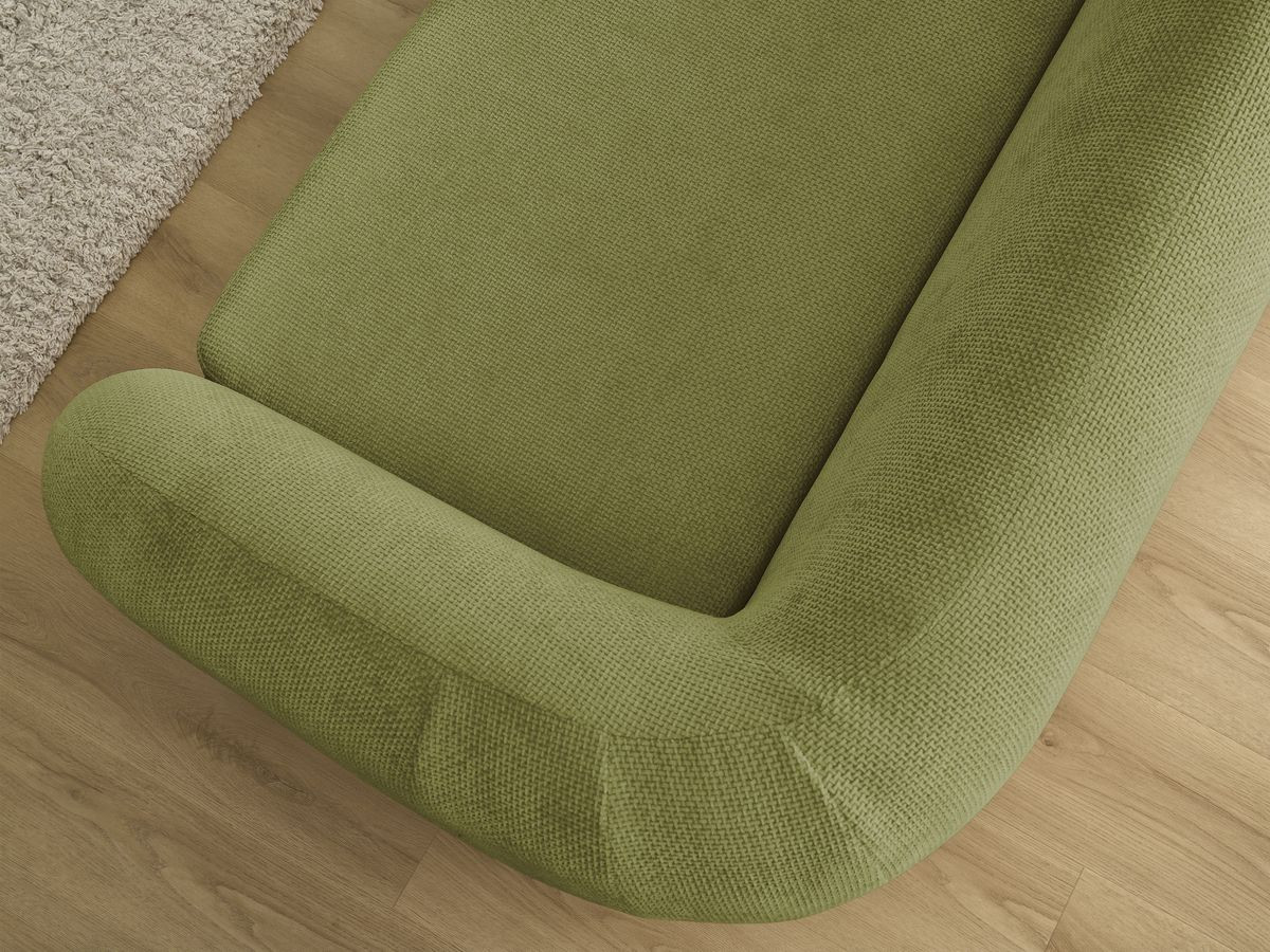Bobochic Neyo Schlafsofa 3-Sitzer Stoff Grün
