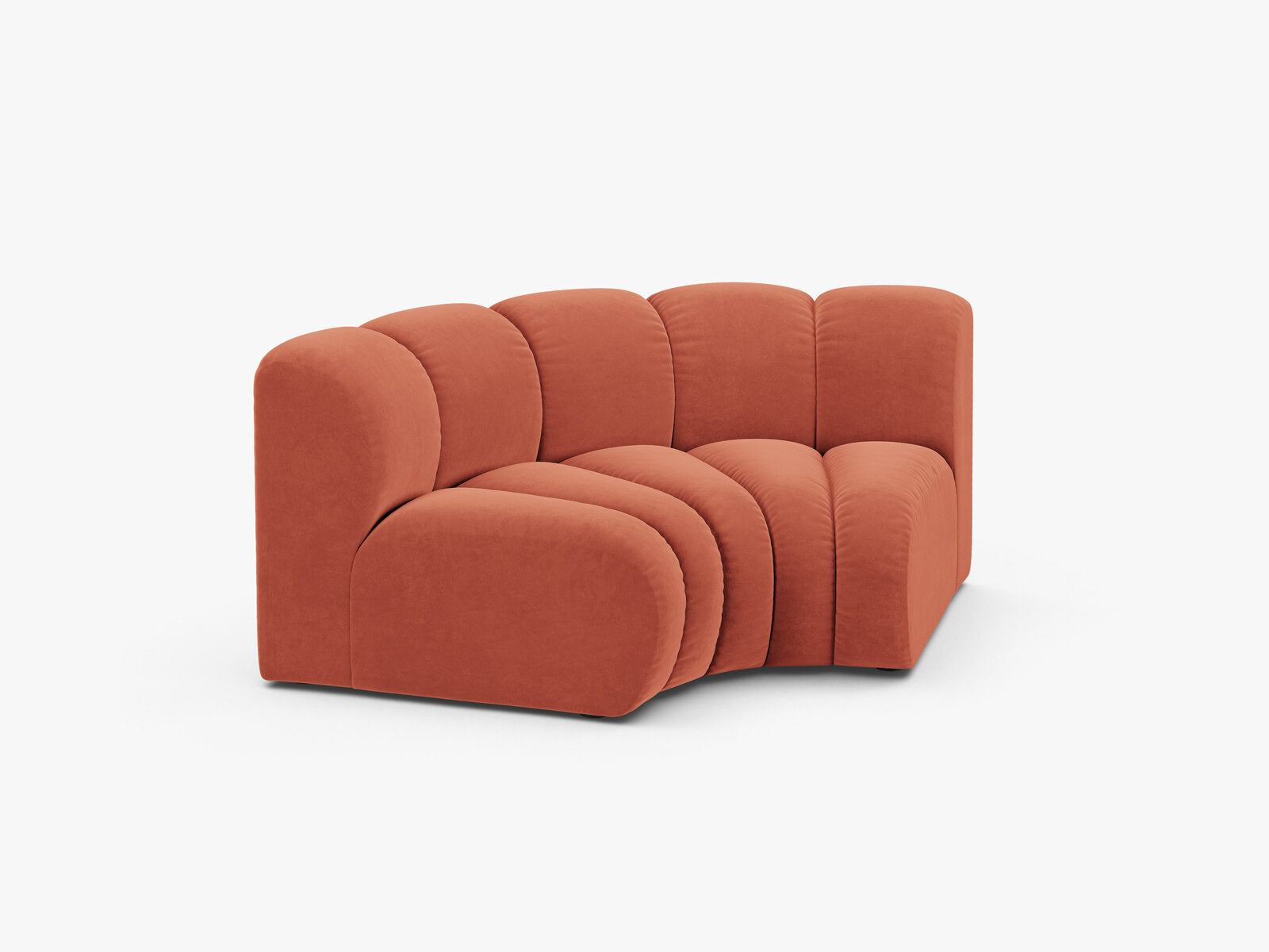 Micadoni rundes Eckmodul Lupine Samt Venus Koralle
